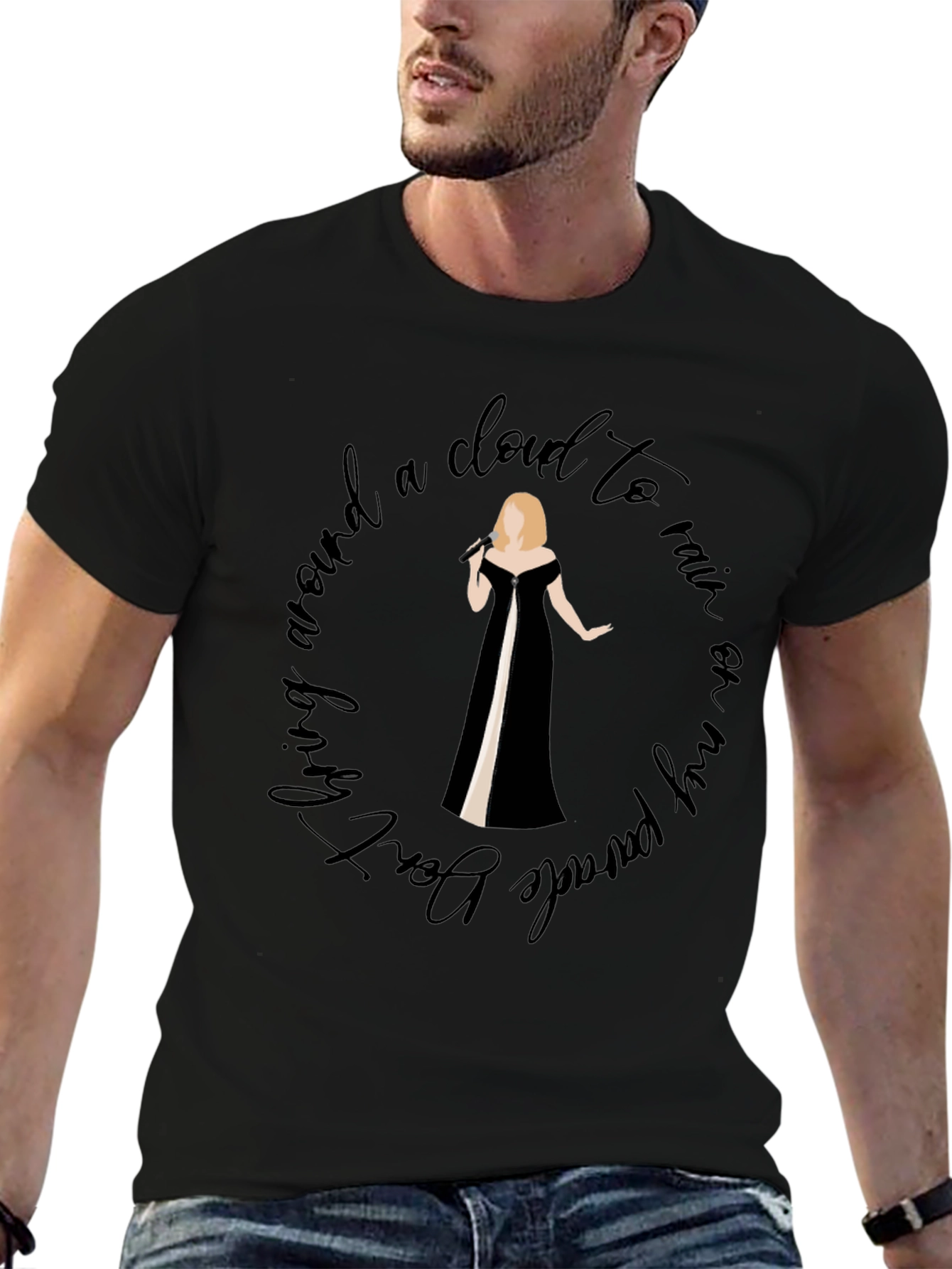 Adele Inspired Graphic Tee - Living Around a Cloud