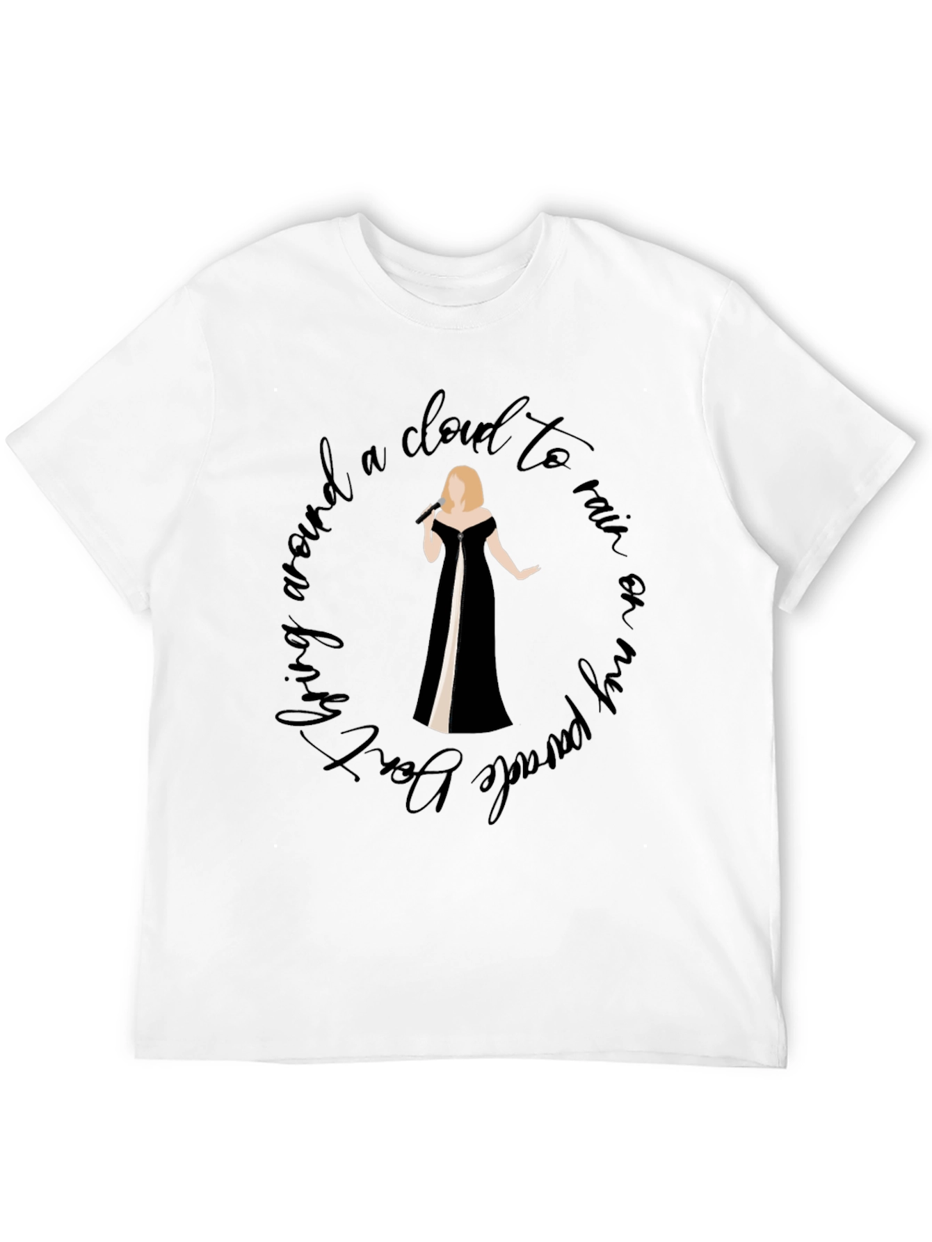 Adele Inspired Graphic Tee - Living Around a Cloud