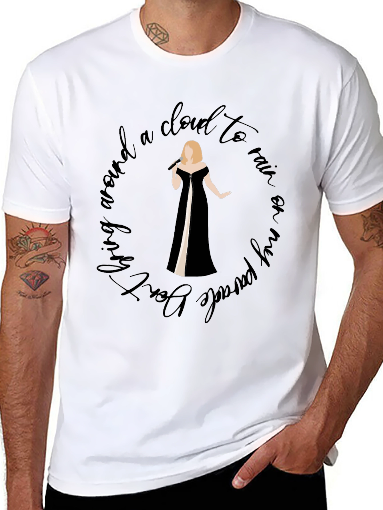 Adele Inspired Graphic Tee - Living Around a Cloud