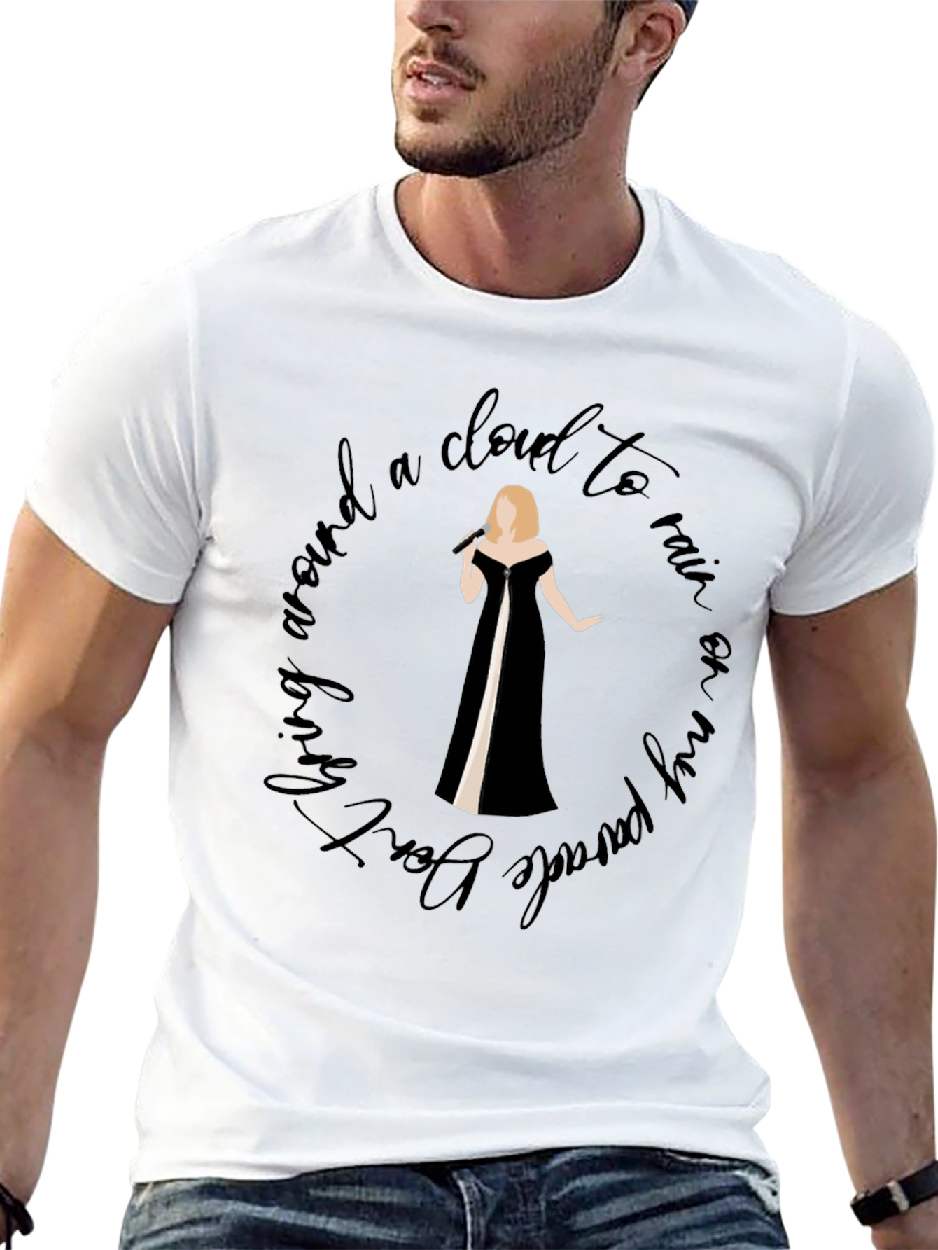 Adele Inspired Graphic Tee - Living Around a Cloud