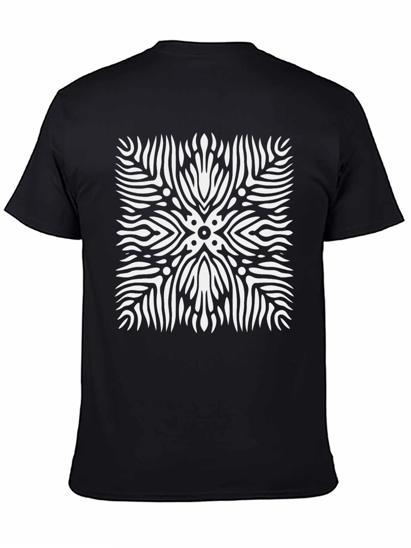 Abstract Pattern Black T-Shirt