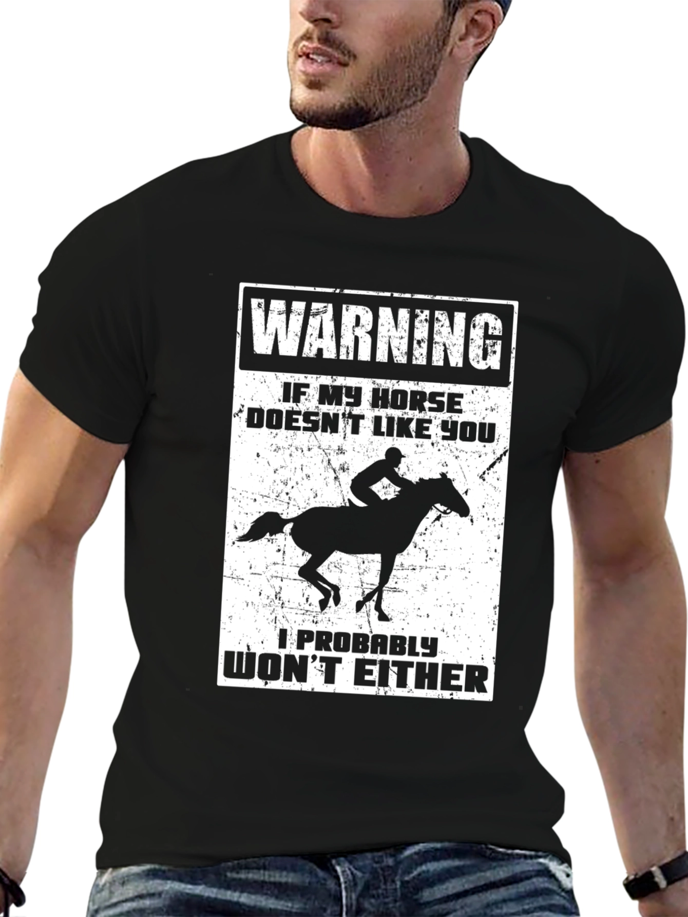 Warning Horse Graphic T-Shirt