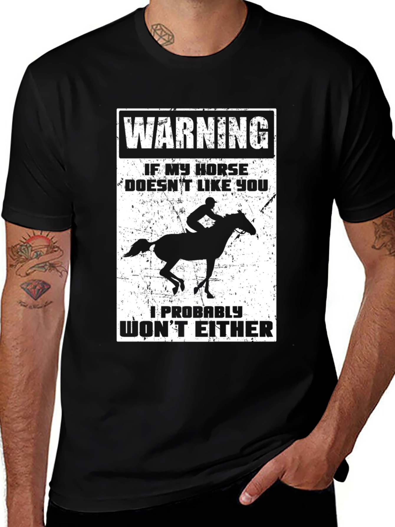 Warning Horse Graphic T-Shirt