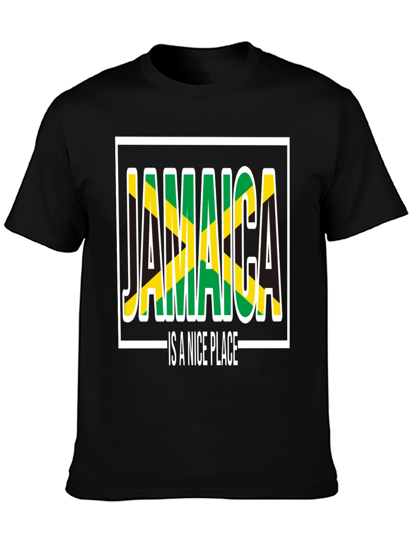 Jamaica is a Nice Place Black T-Shirt