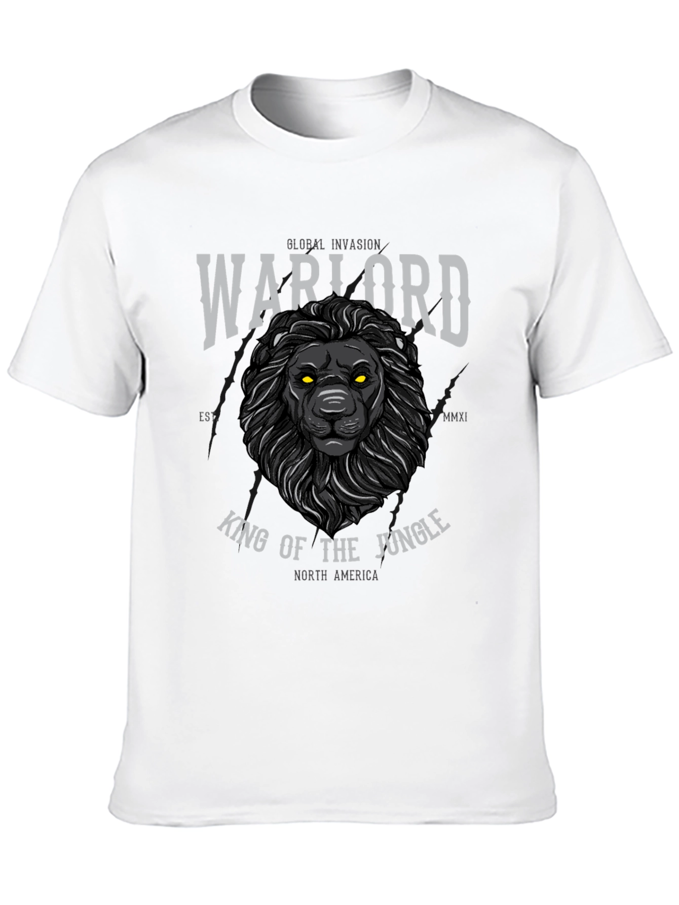 Warlord Lion Graphic Print T-Shirt