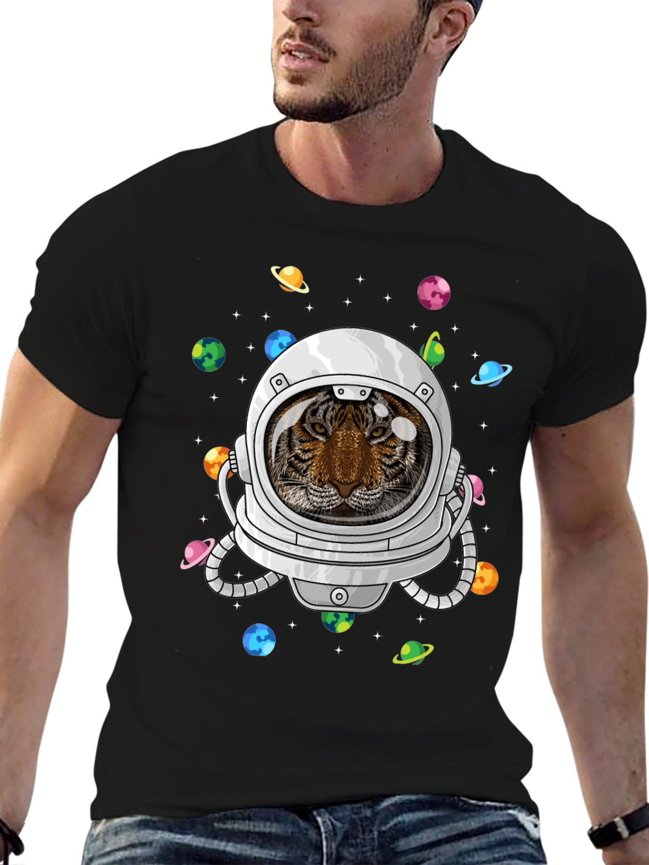 Astronaut Tiger Graphic Tee