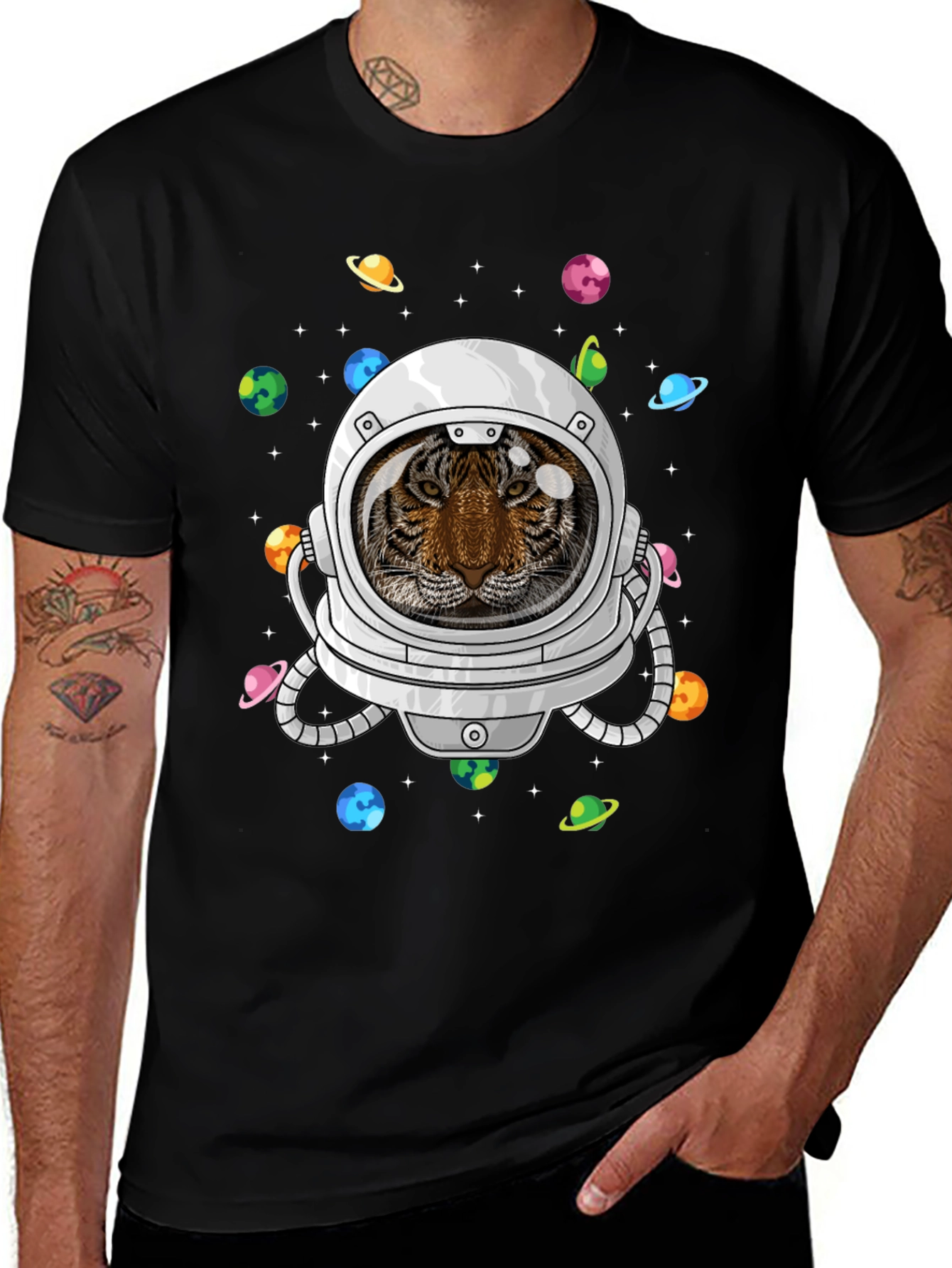 Astronaut Tiger Graphic Tee