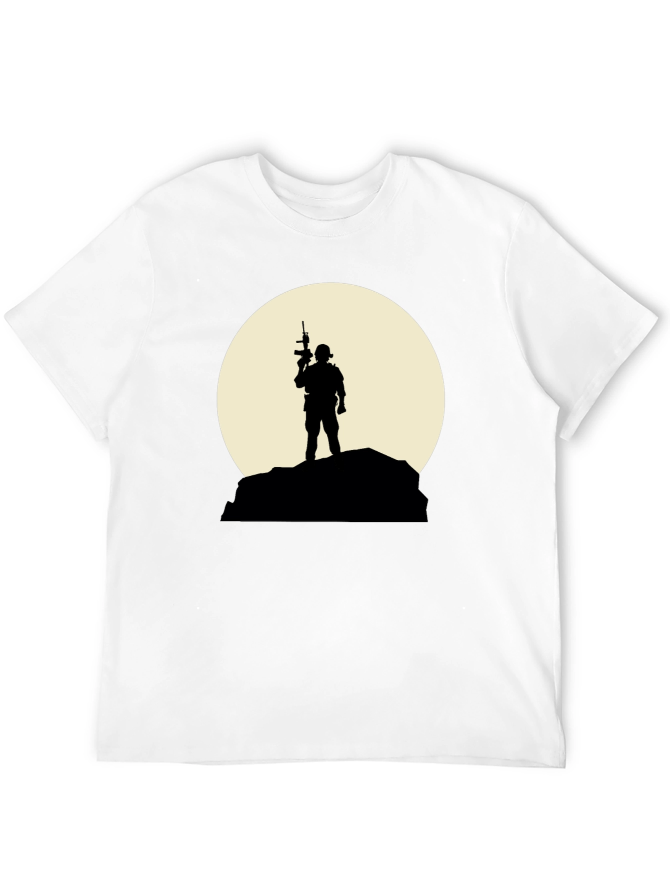 Soldier Silhouette Graphic Tee - Black