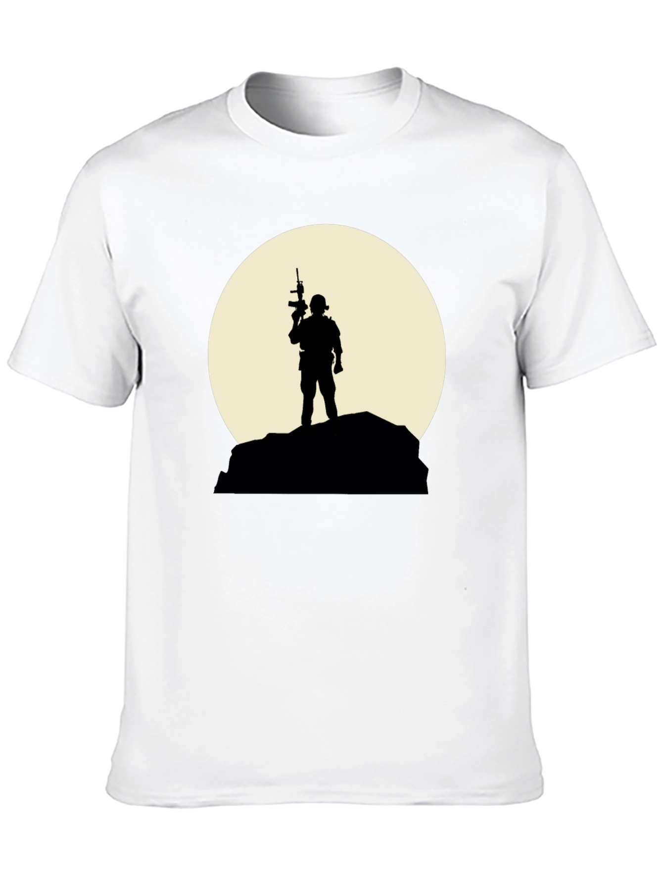 Soldier Silhouette Graphic Tee - Black