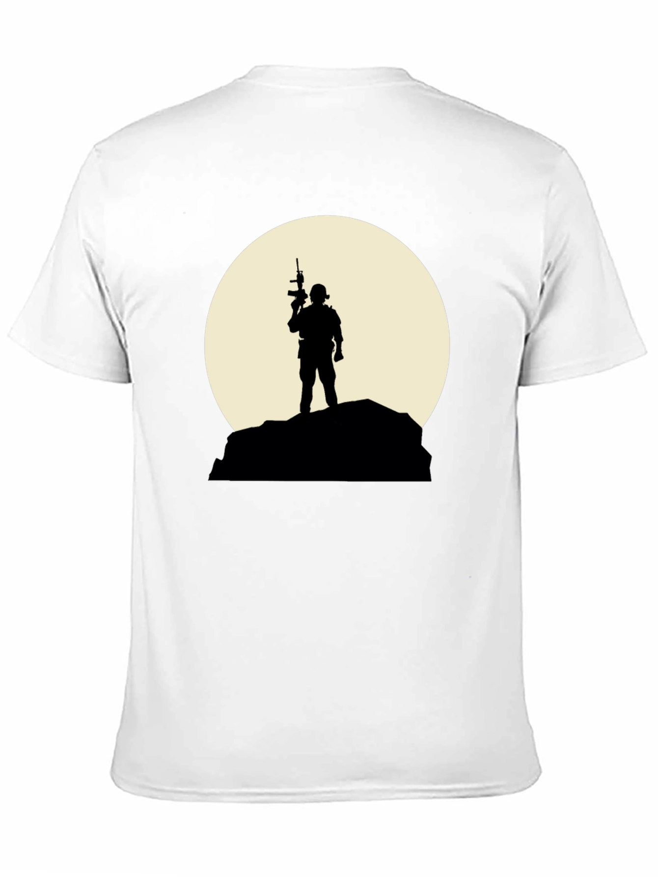 Soldier Silhouette Graphic Tee - Black