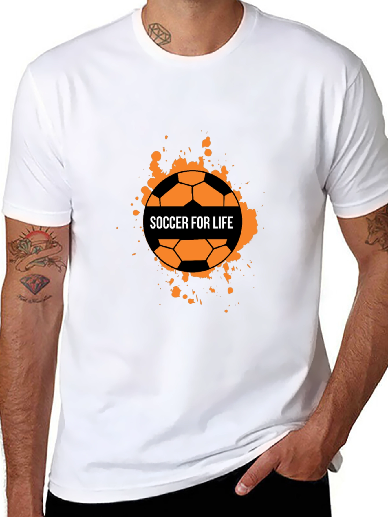 Soccer For Life Graphic T-Shirt - Black