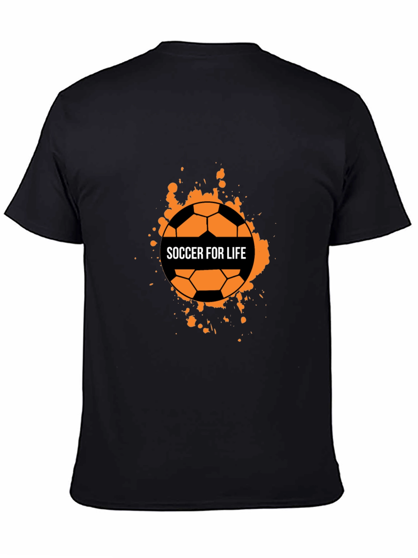 Soccer For Life Graphic T-Shirt - Black