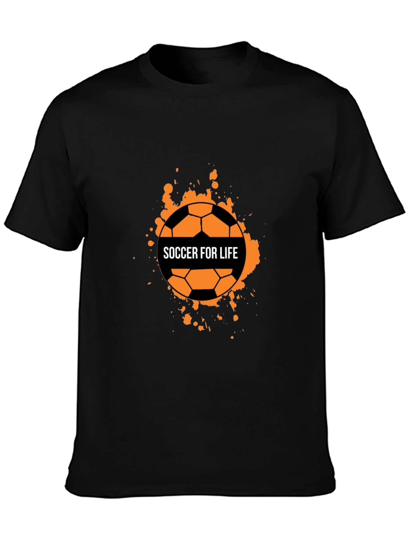 Soccer For Life Graphic T-Shirt - Black