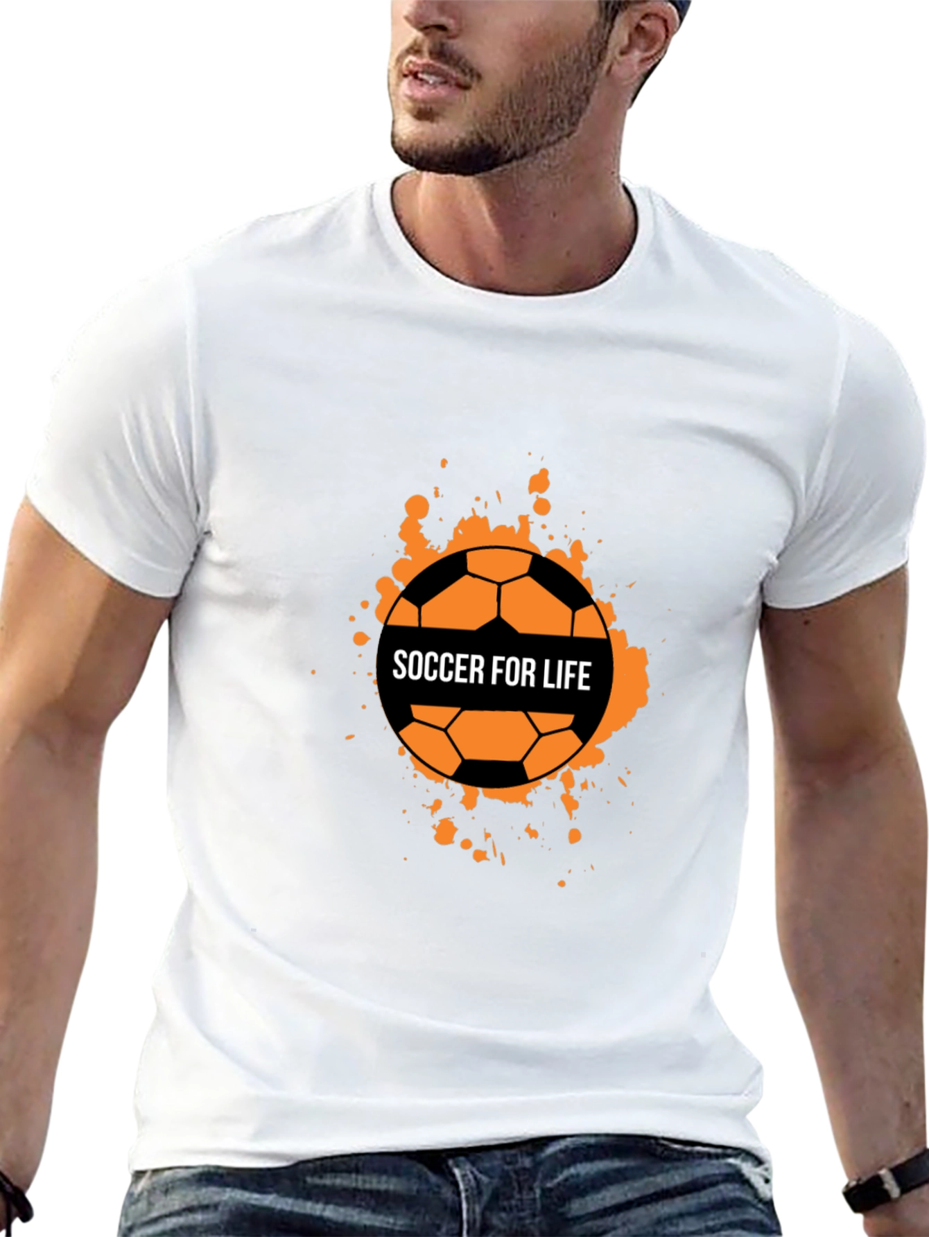 Soccer For Life Graphic T-Shirt - Black