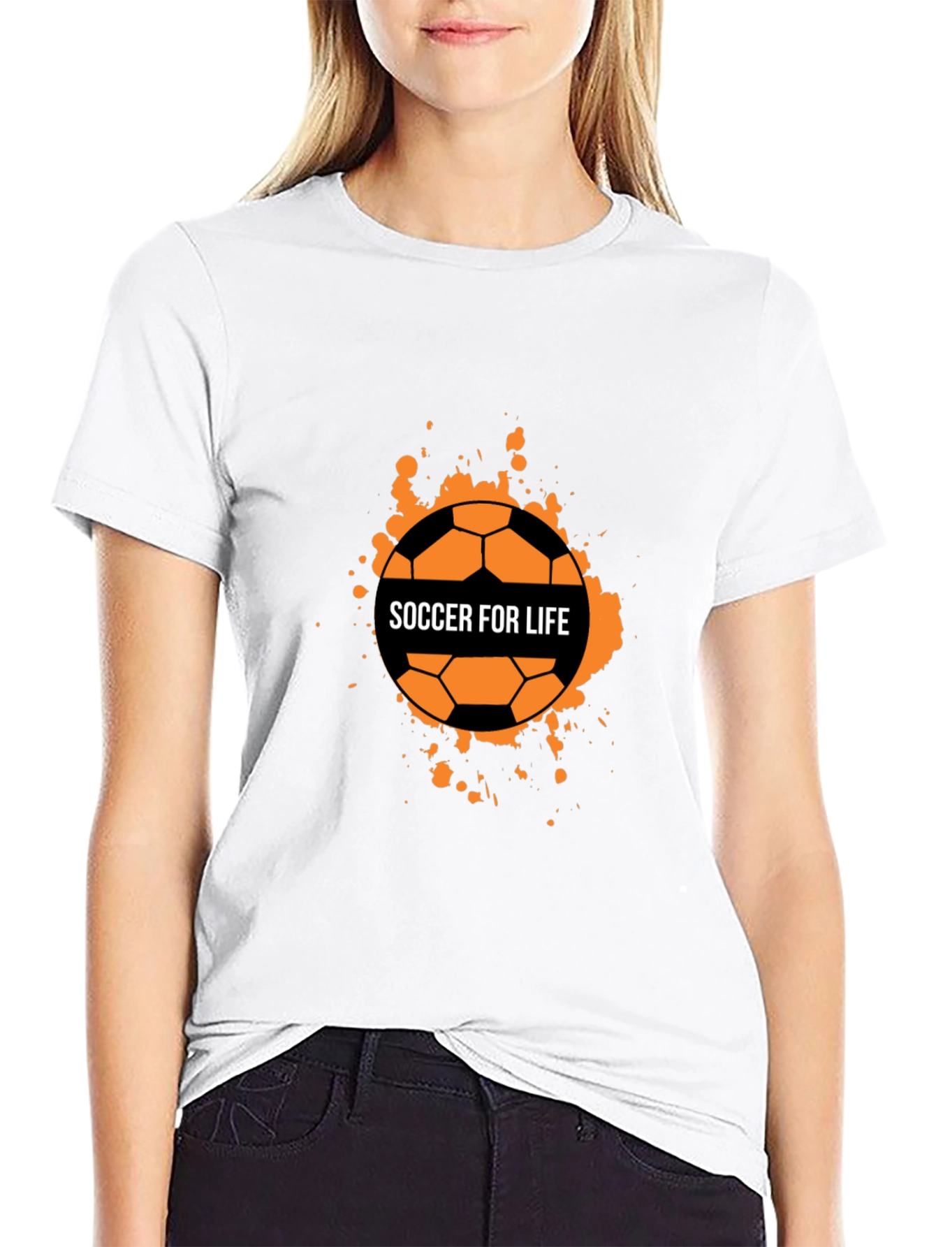 Soccer For Life Graphic T-Shirt - Black