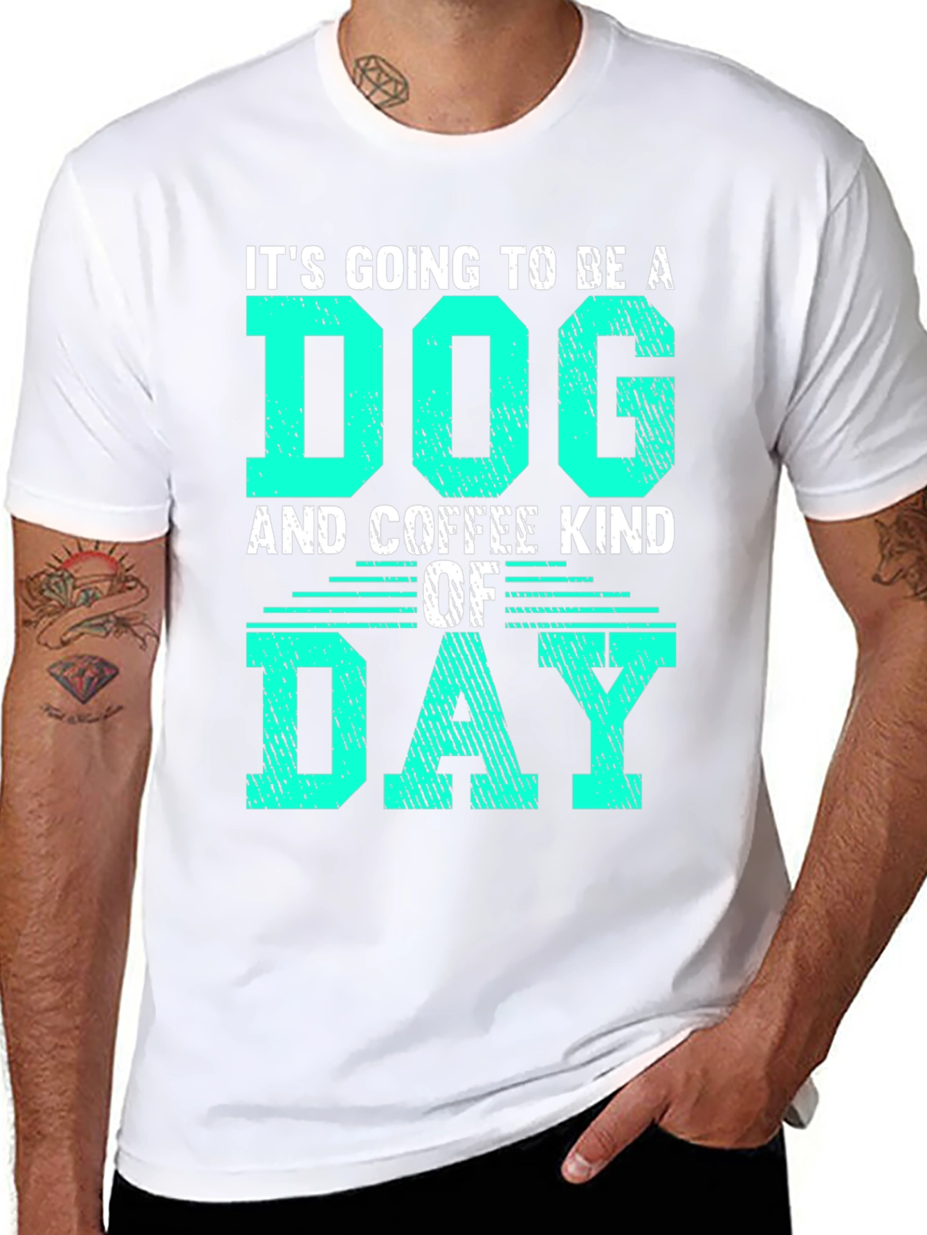 Dog and Coffee Kind of Day Graphic T-Shirt