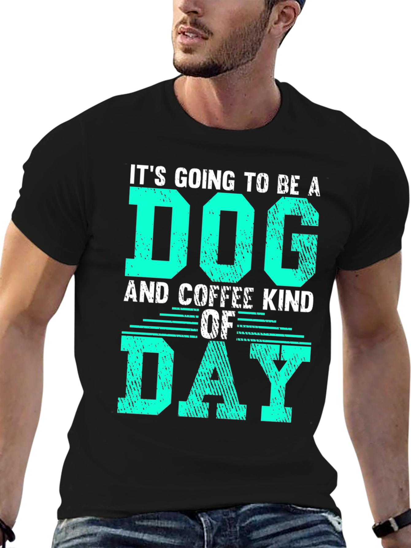 Dog and Coffee Kind of Day Graphic T-Shirt