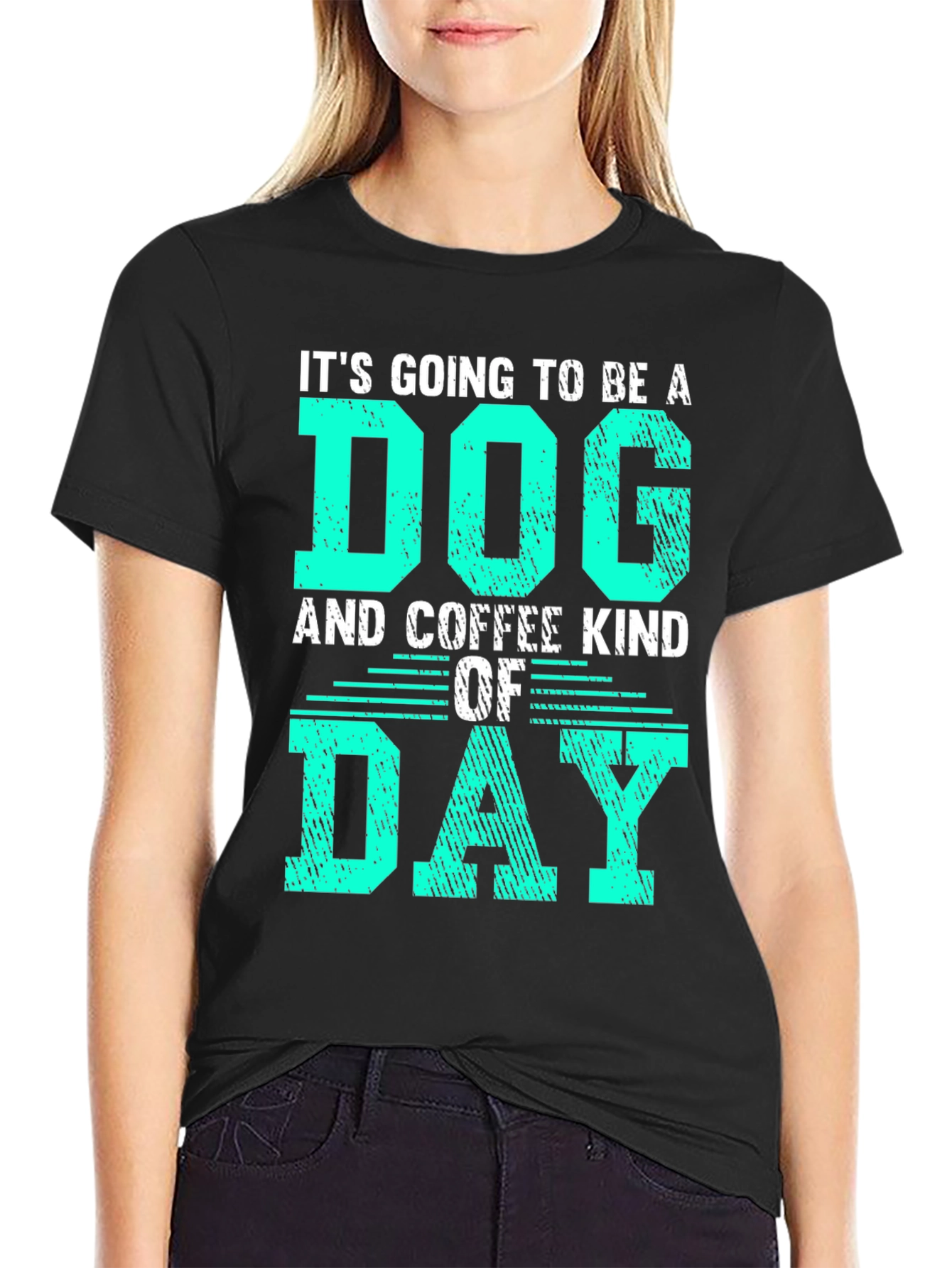Dog and Coffee Kind of Day Graphic T-Shirt