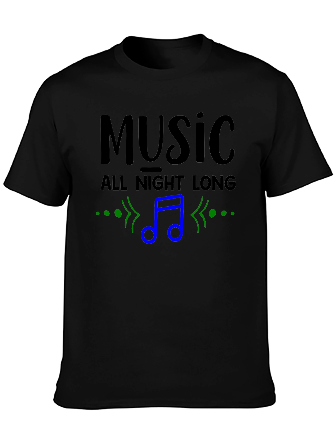 Music All Night Long Graphic Print T-Shirt