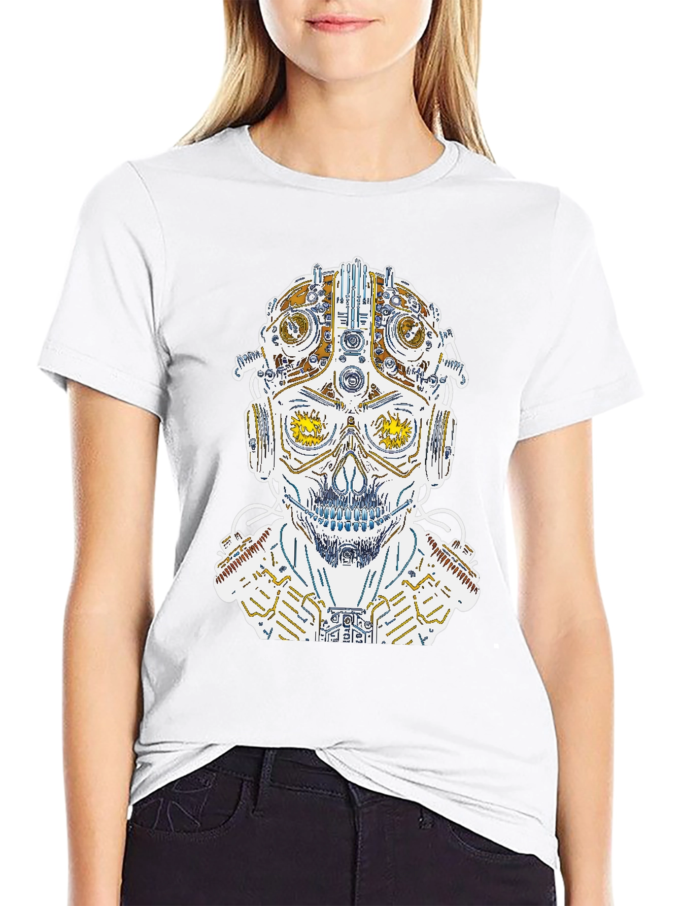 Steampunk Skull Graphic Tee - Unique Design