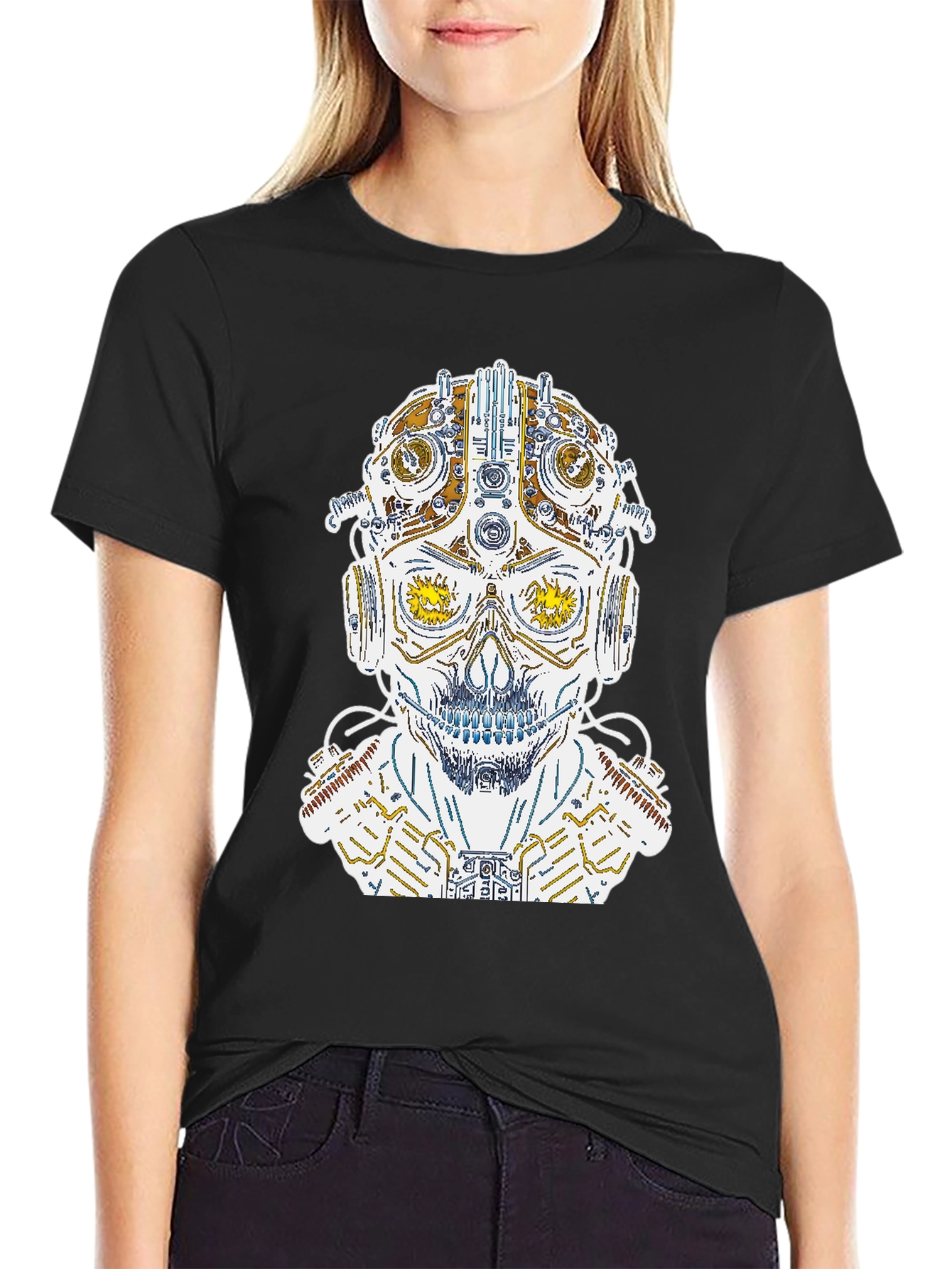 Steampunk Skull Graphic Tee - Unique Design