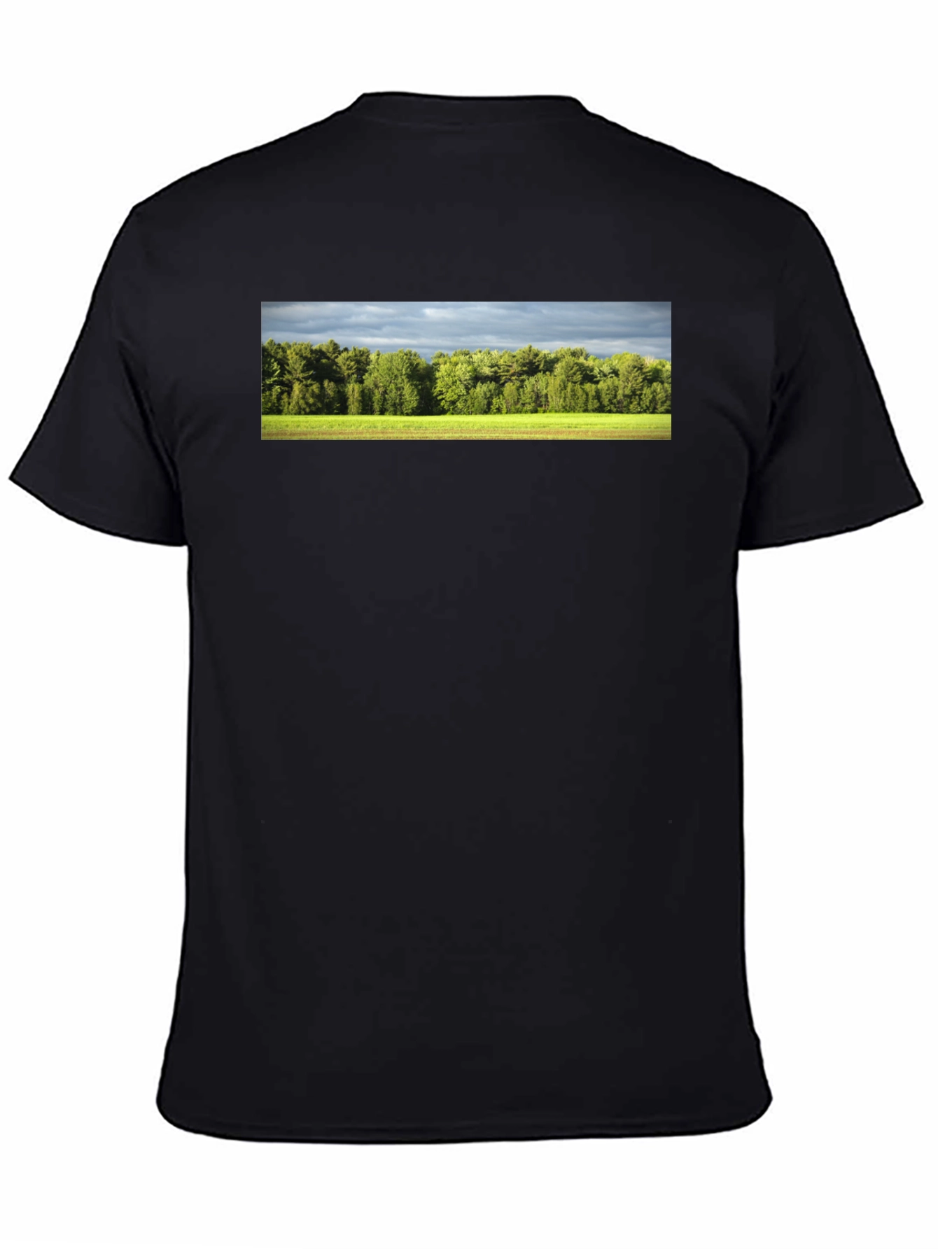 Nature Landscape Graphic Black T-Shirt