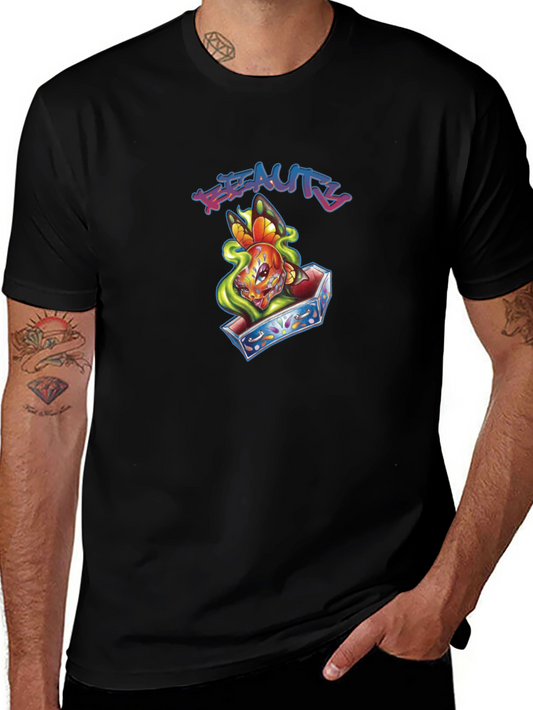 Beauty Butterfly Coffin Graphic T-Shirt