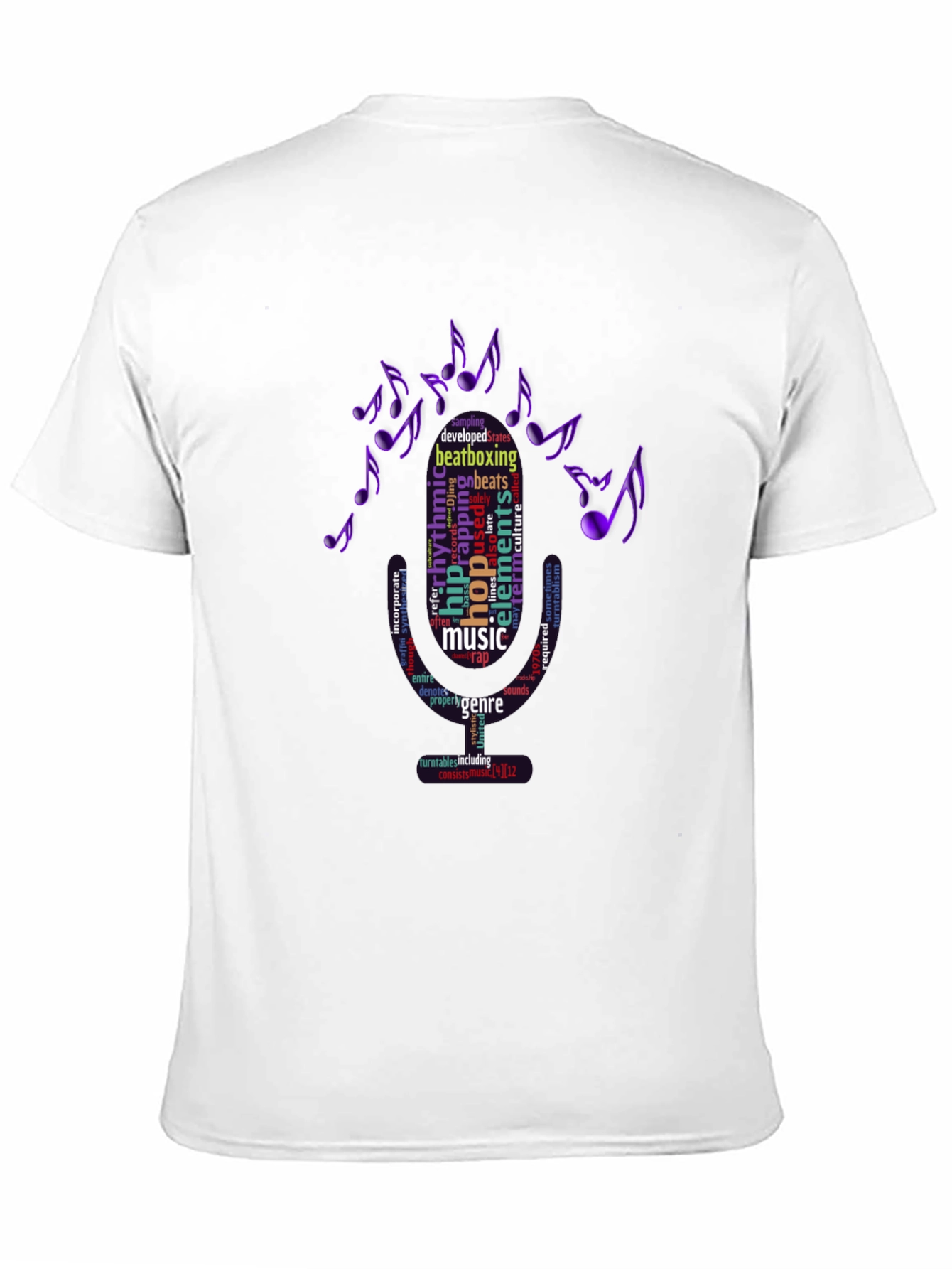 Music Word Art T-Shirt - Hip Hop Beatboxing
