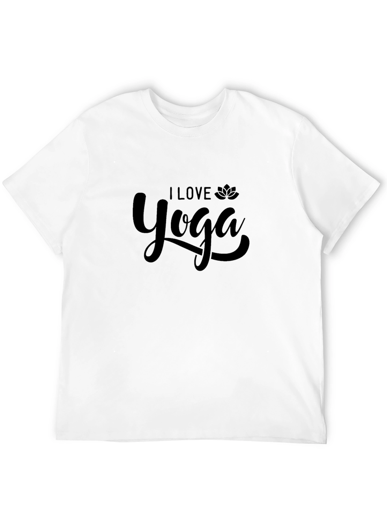 I Love Yoga Graphic Black T-Shirt