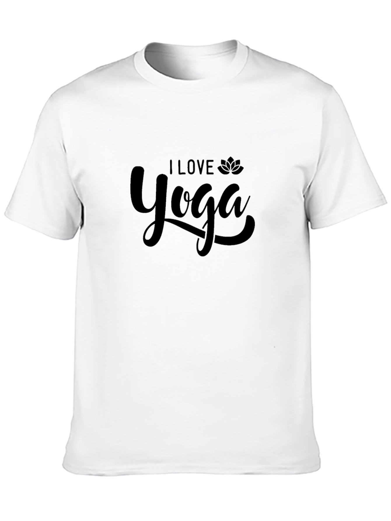 I Love Yoga Graphic Black T-Shirt