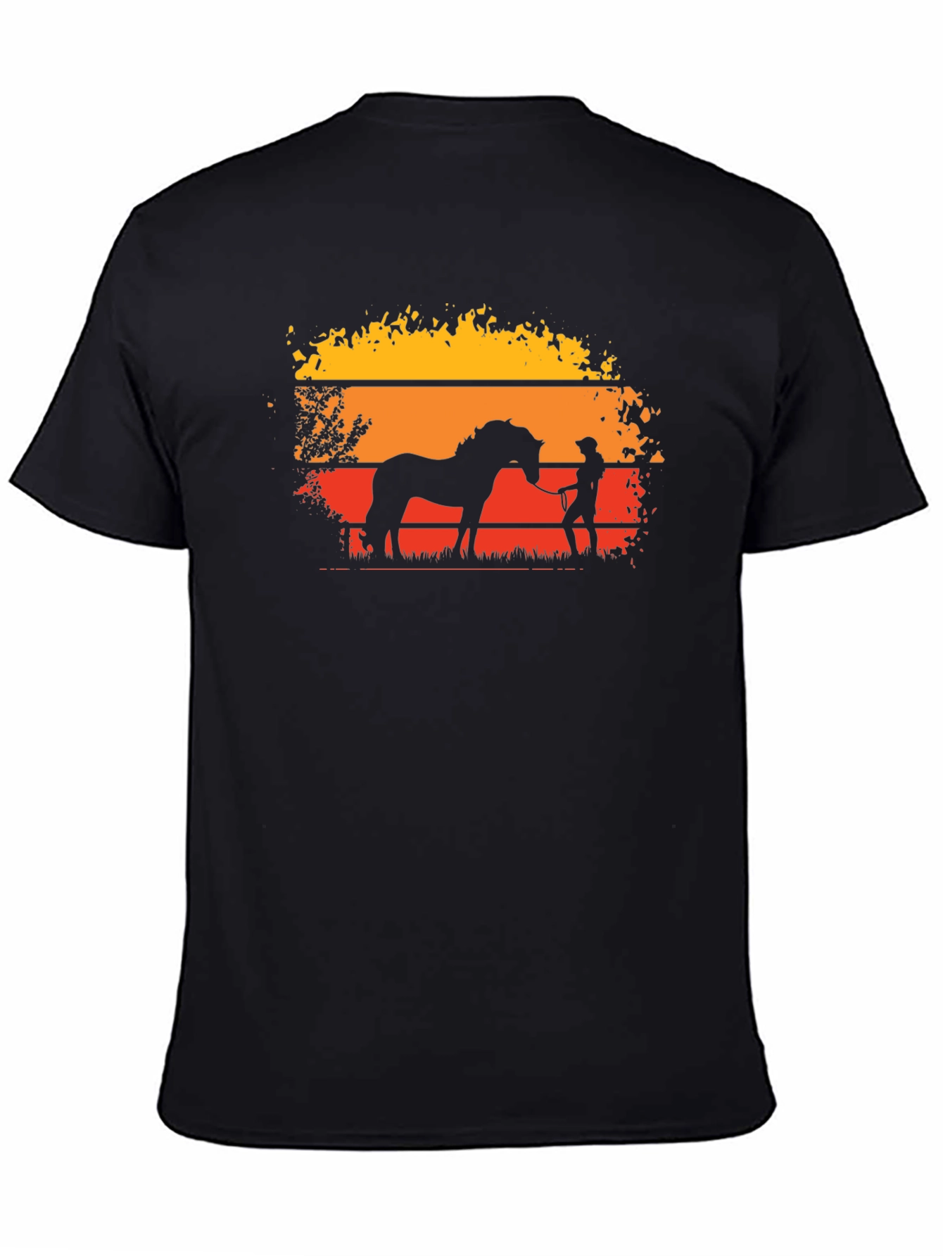 Sunset Horse Silhouette Graphic T-Shirt