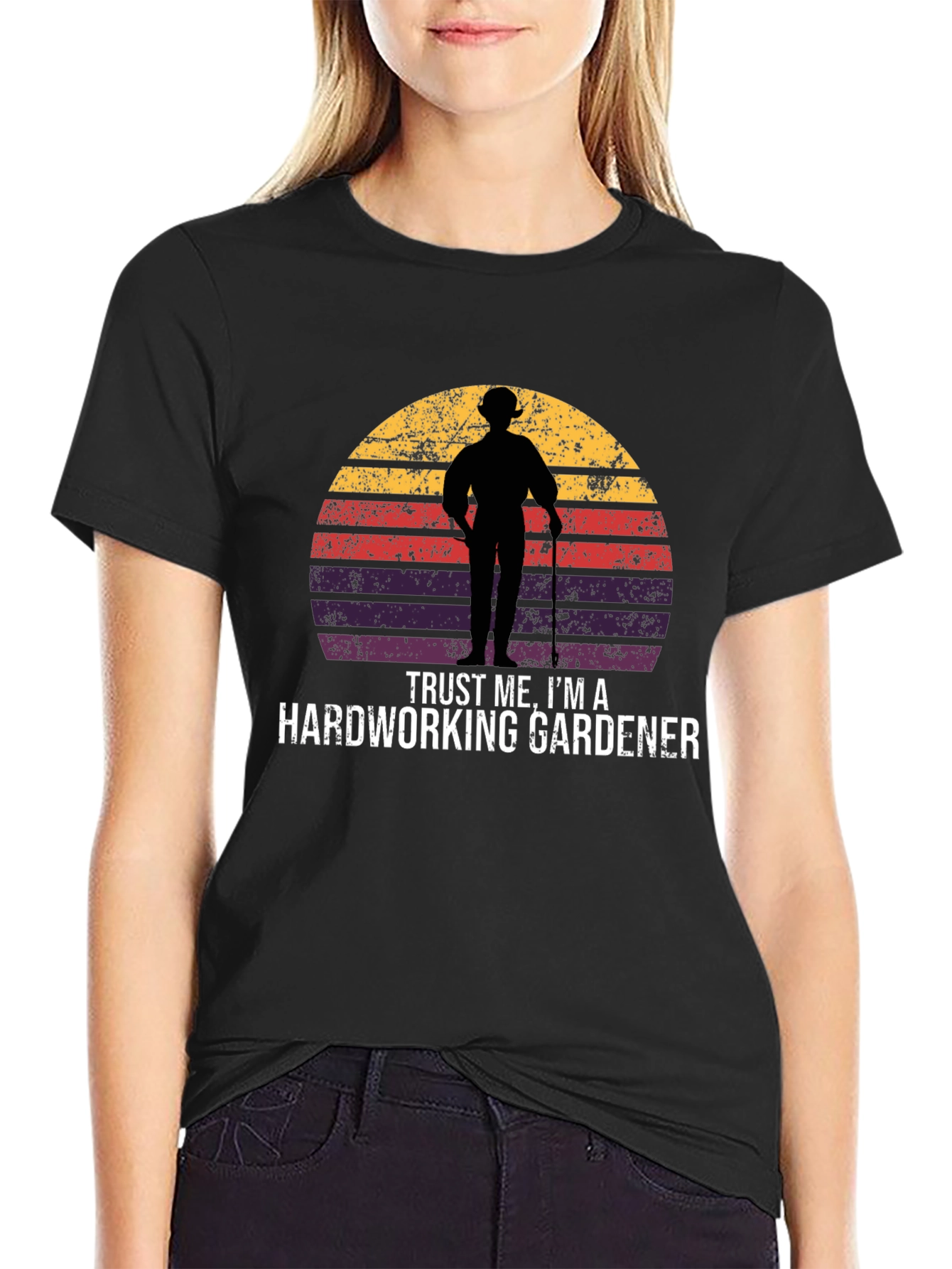 Hardworking Gardener Retro T-Shirt
