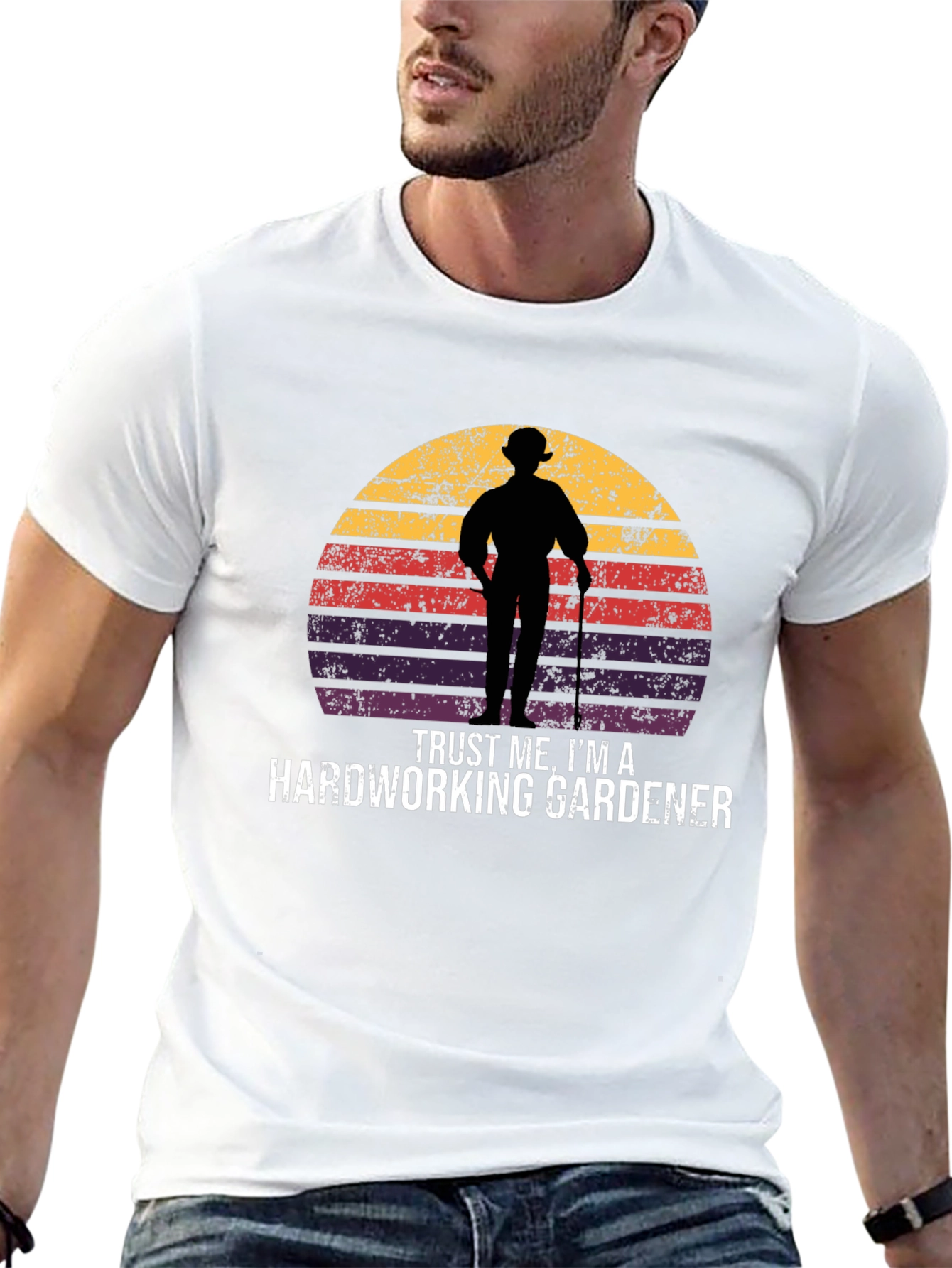 Hardworking Gardener Retro T-Shirt