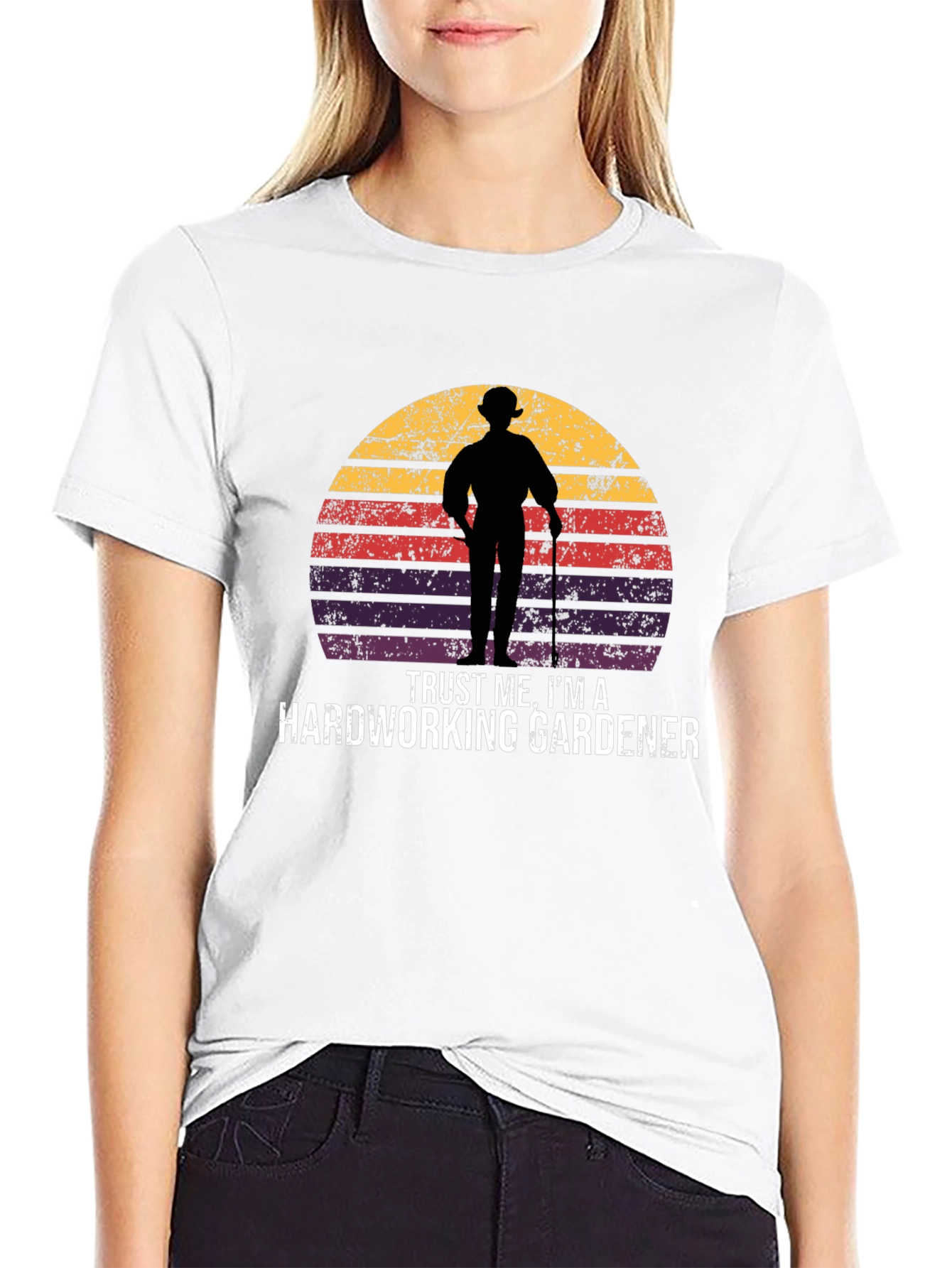 Hardworking Gardener Retro T-Shirt