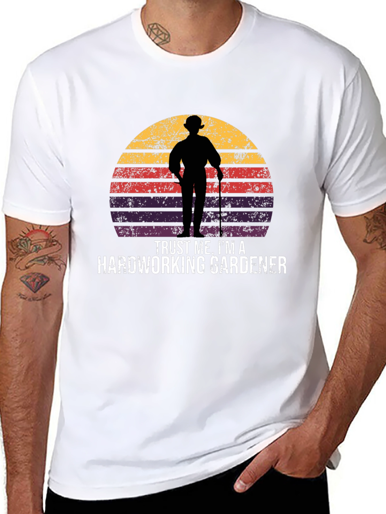 Hardworking Gardener Retro T-Shirt