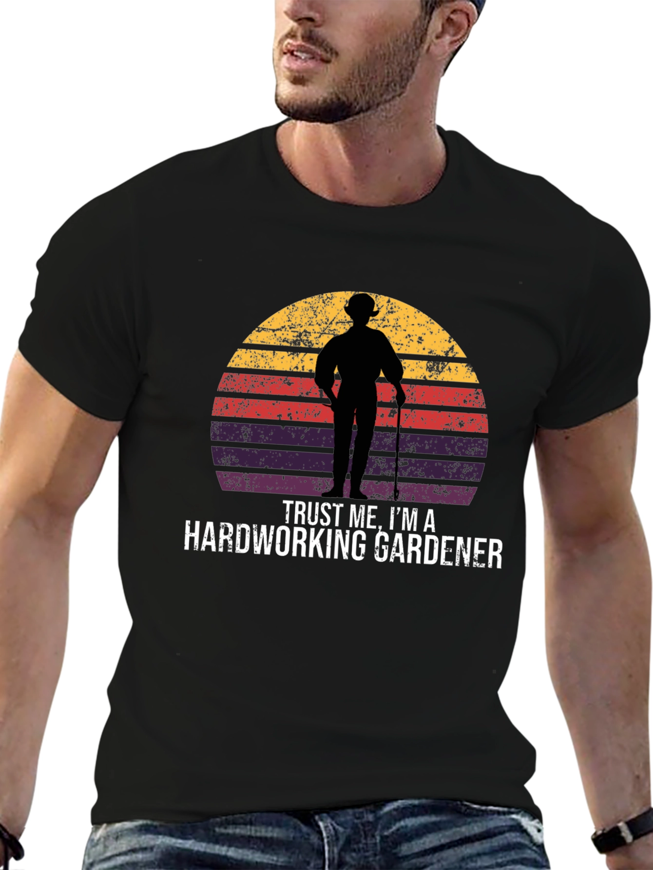 Hardworking Gardener Retro T-Shirt