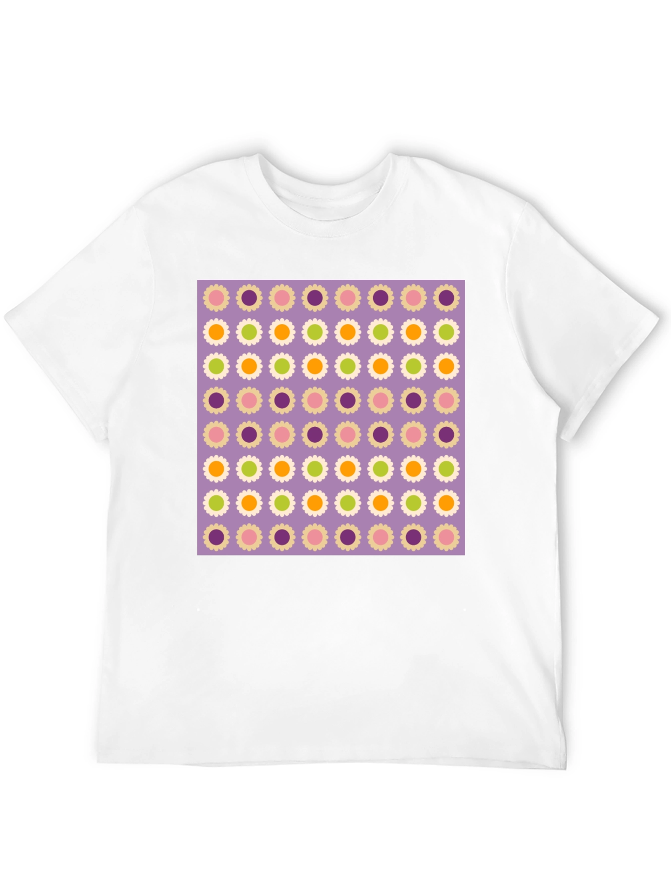 Floral Pattern Black T-Shirt