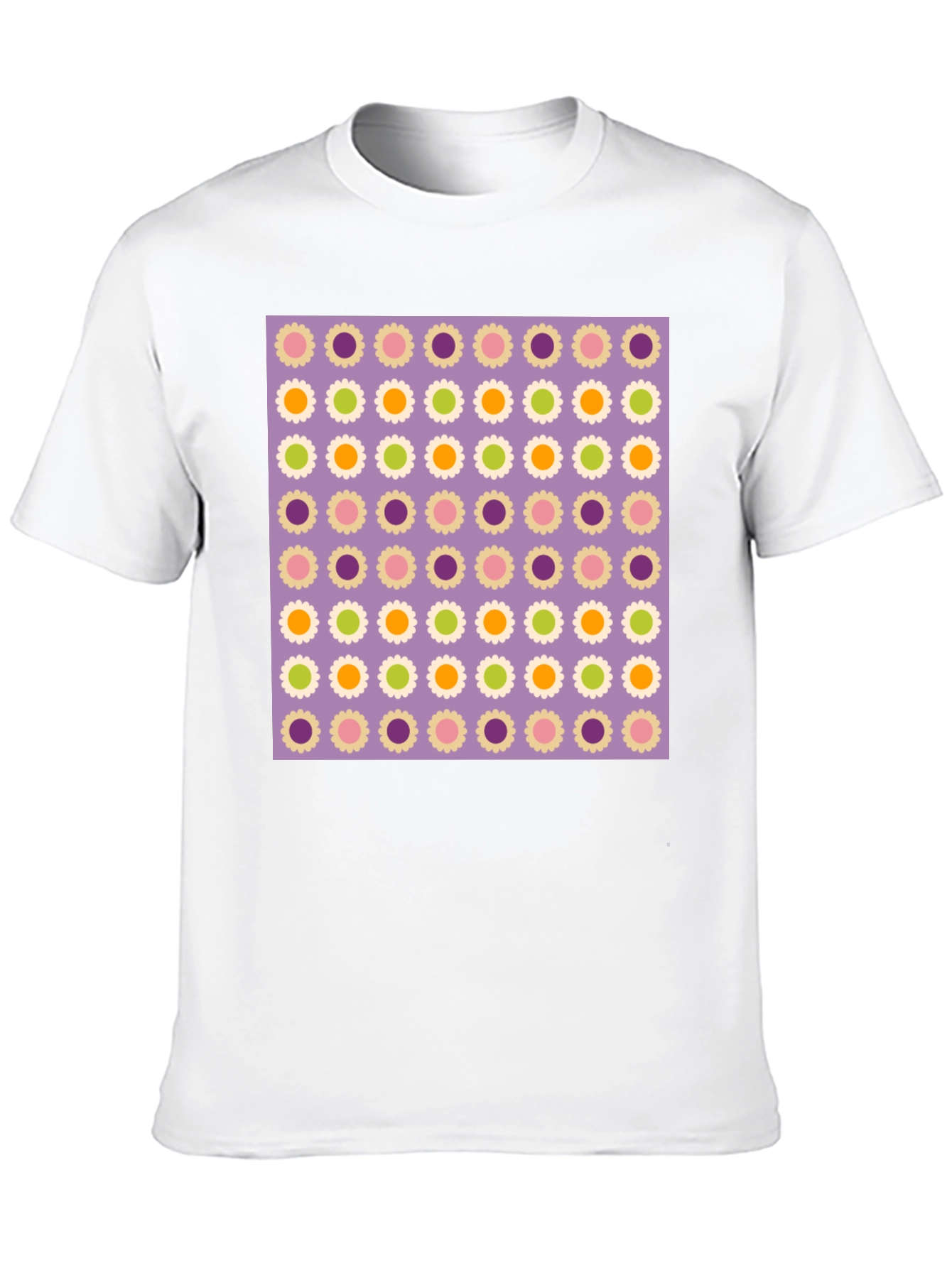 Floral Pattern Black T-Shirt