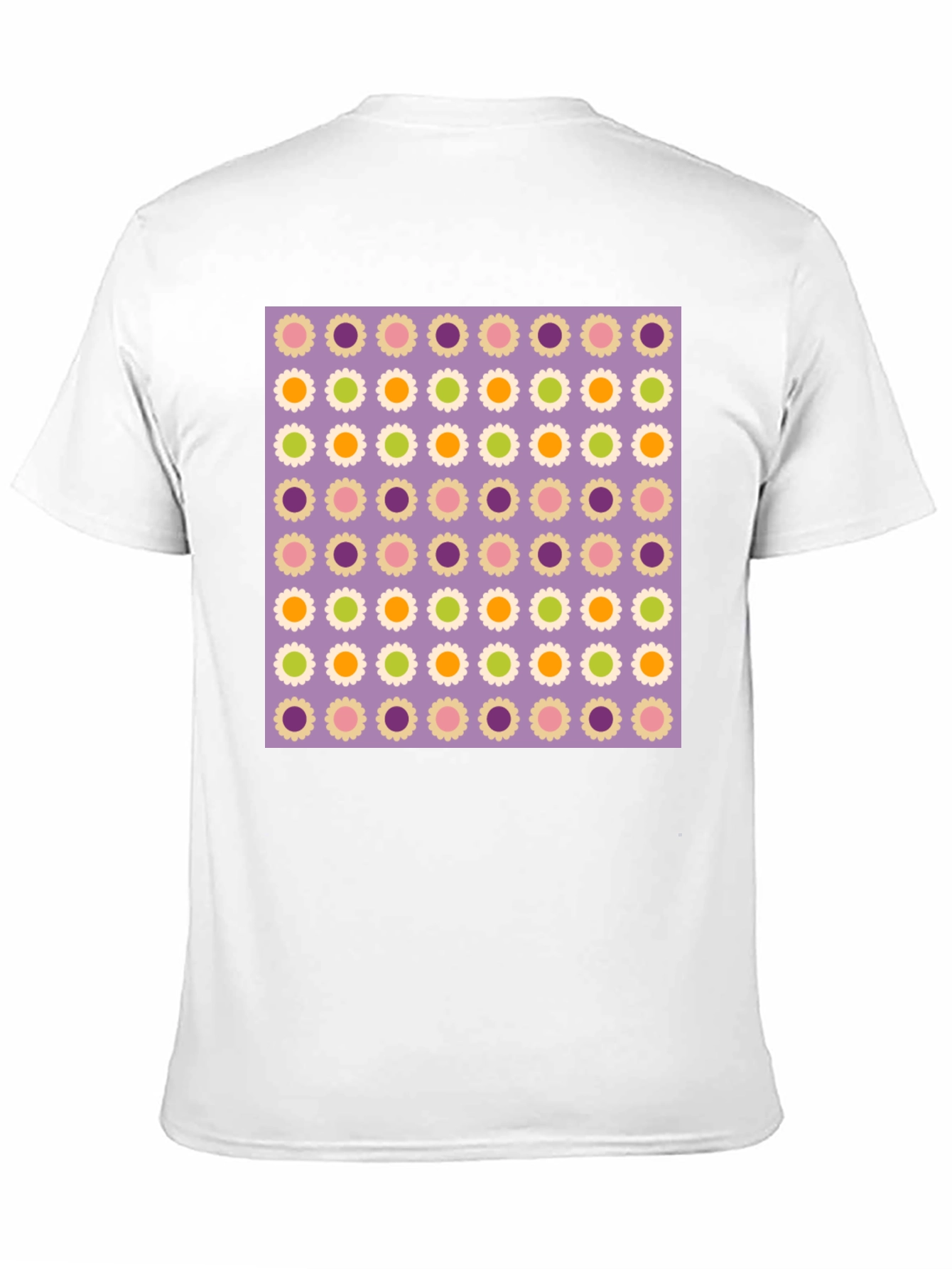 Floral Pattern Black T-Shirt
