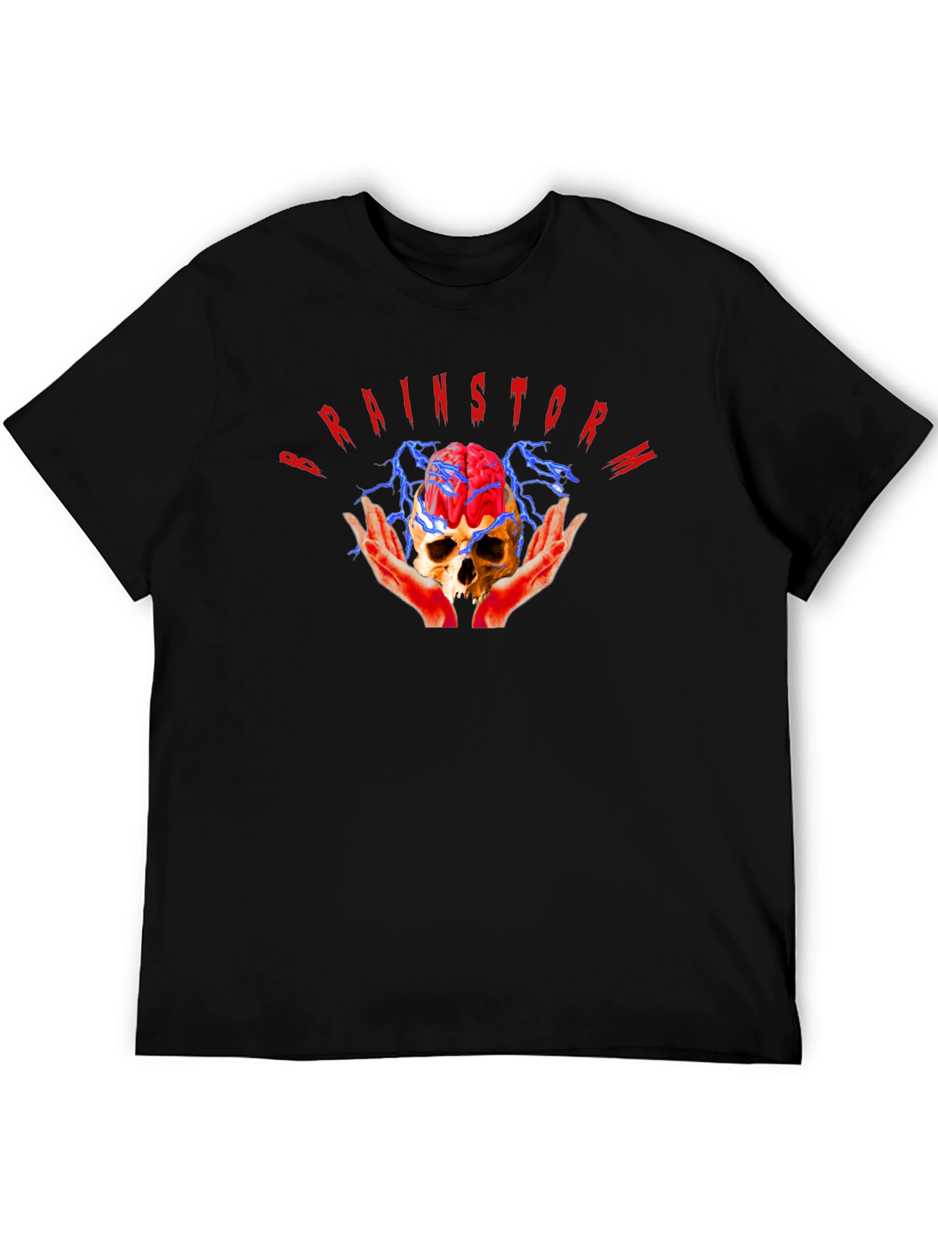 Brainstorm Skull Graphic Tee - Cool Edgy Design