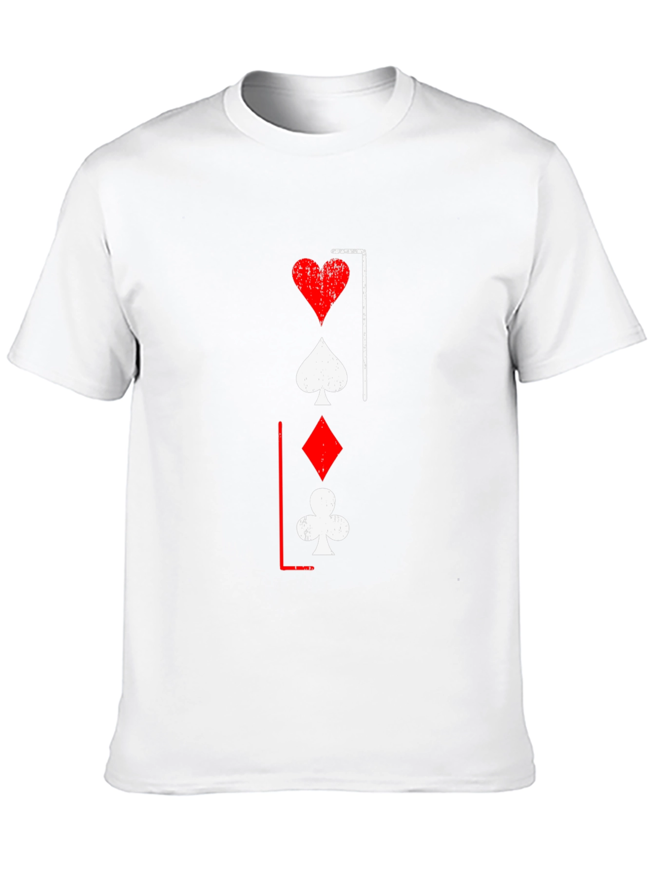 Playing Card Suit T-Shirt - Heart Spade Diamond Club