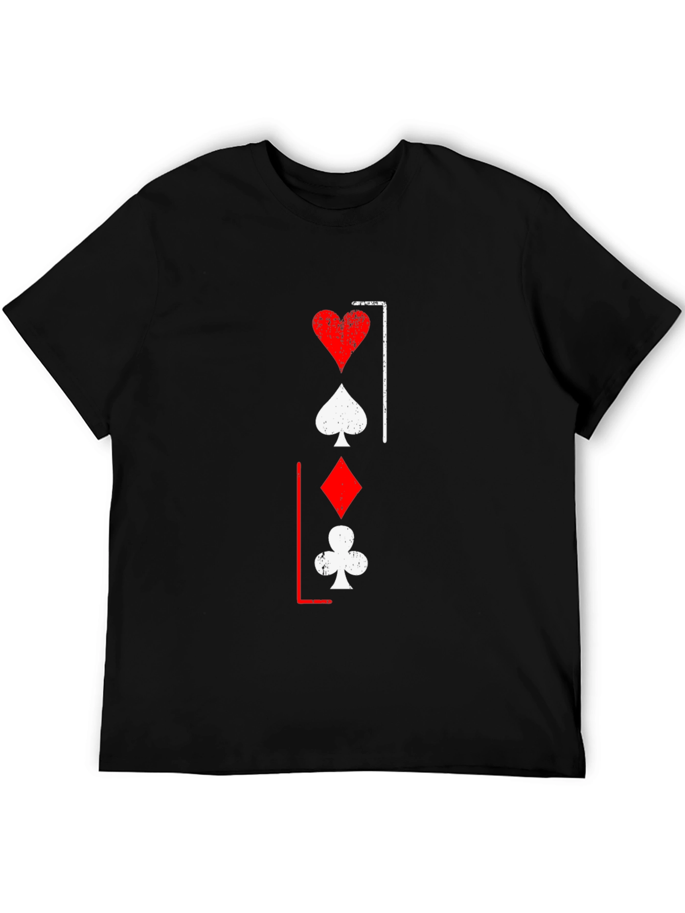 Playing Card Suit T-Shirt - Heart Spade Diamond Club