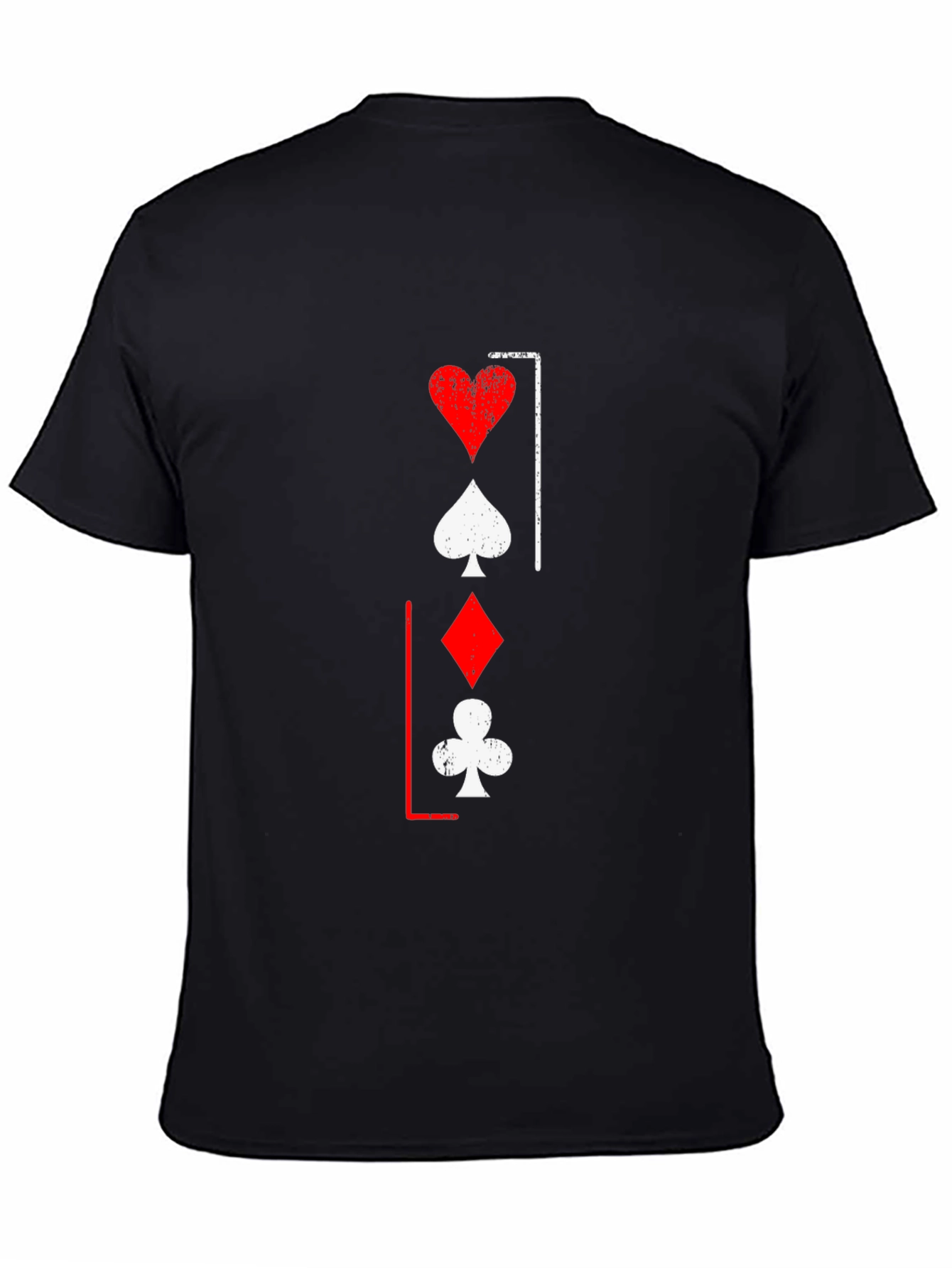 Playing Card Suit T-Shirt - Heart Spade Diamond Club