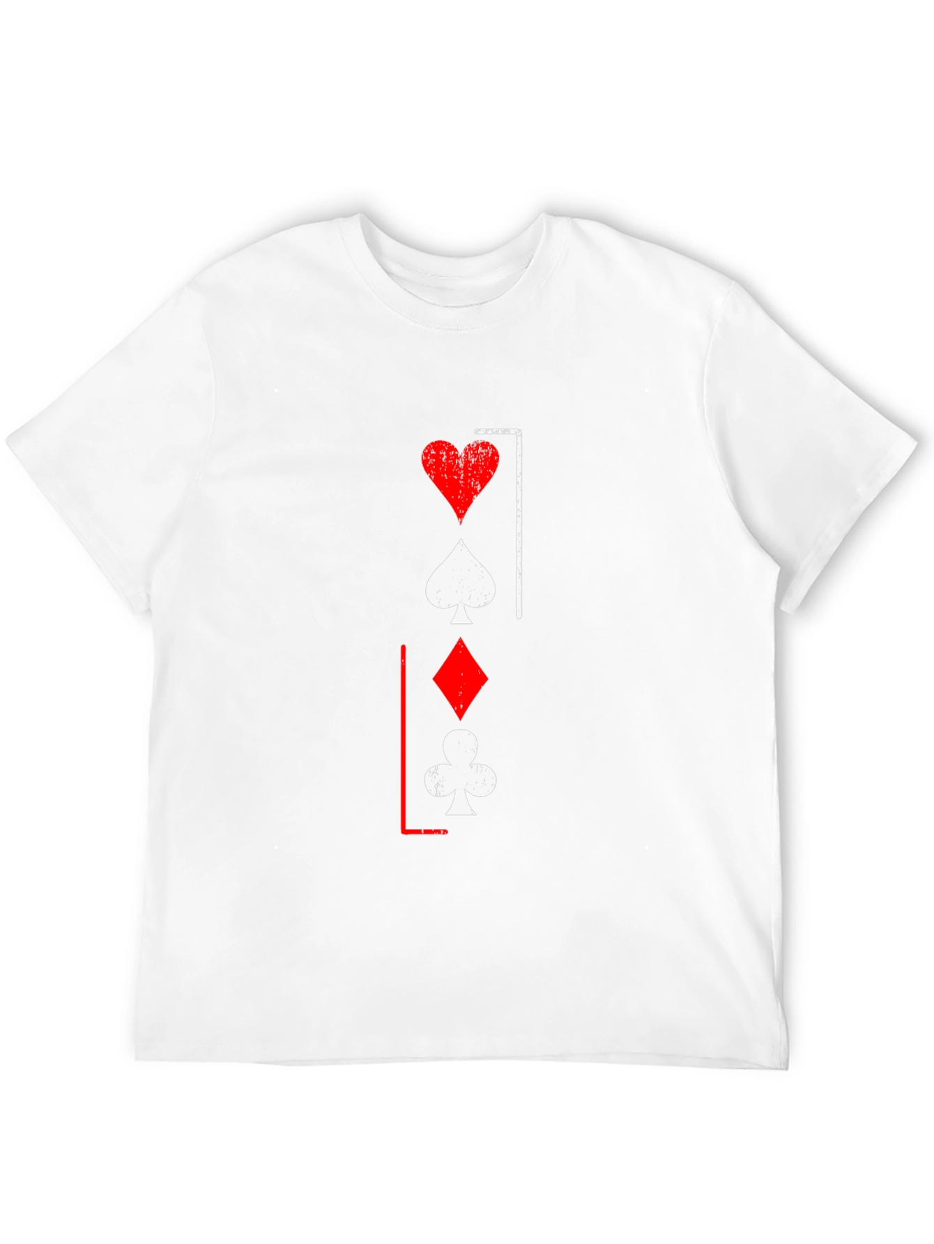 Playing Card Suit T-Shirt - Heart Spade Diamond Club