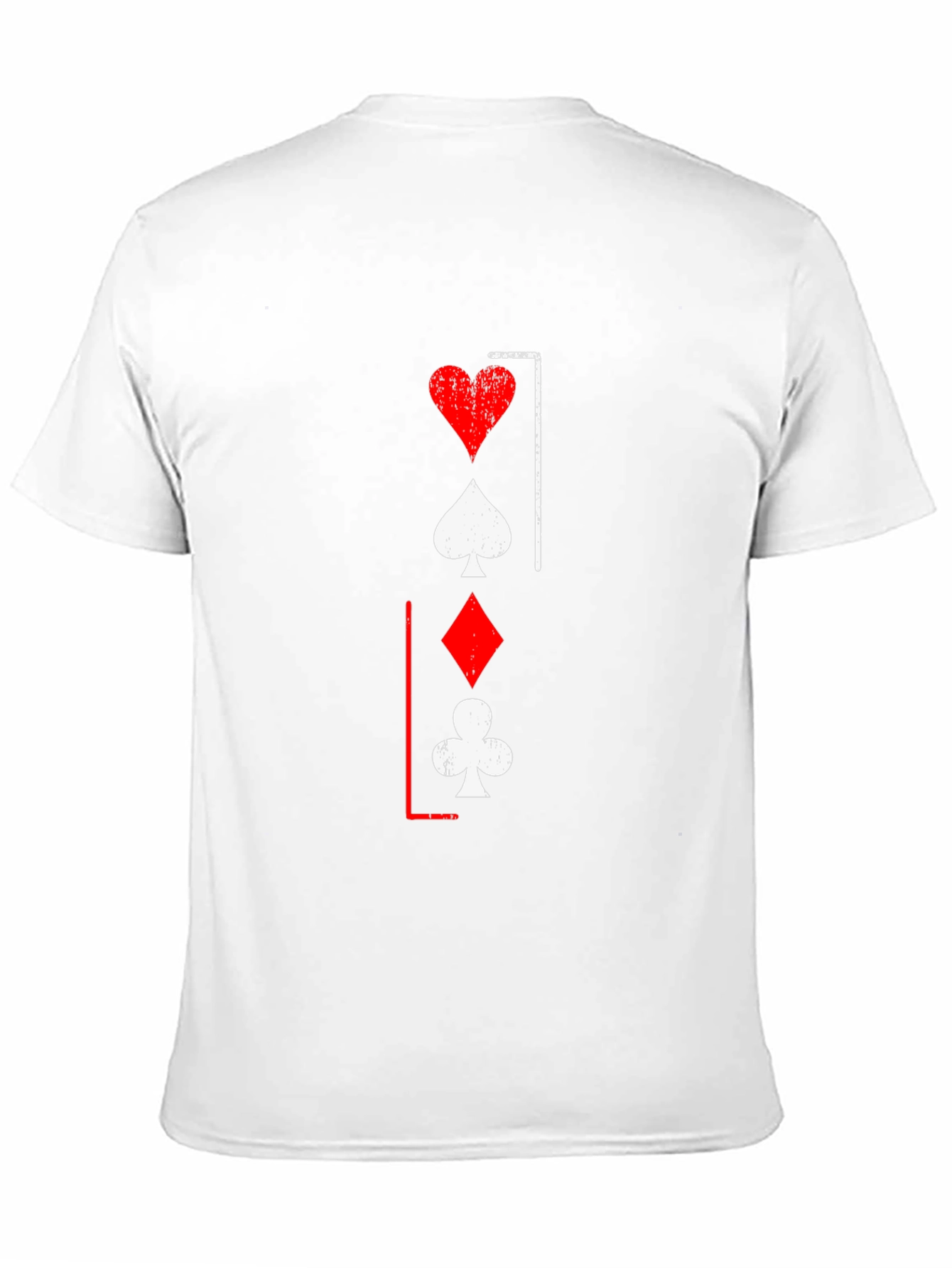 Playing Card Suit T-Shirt - Heart Spade Diamond Club