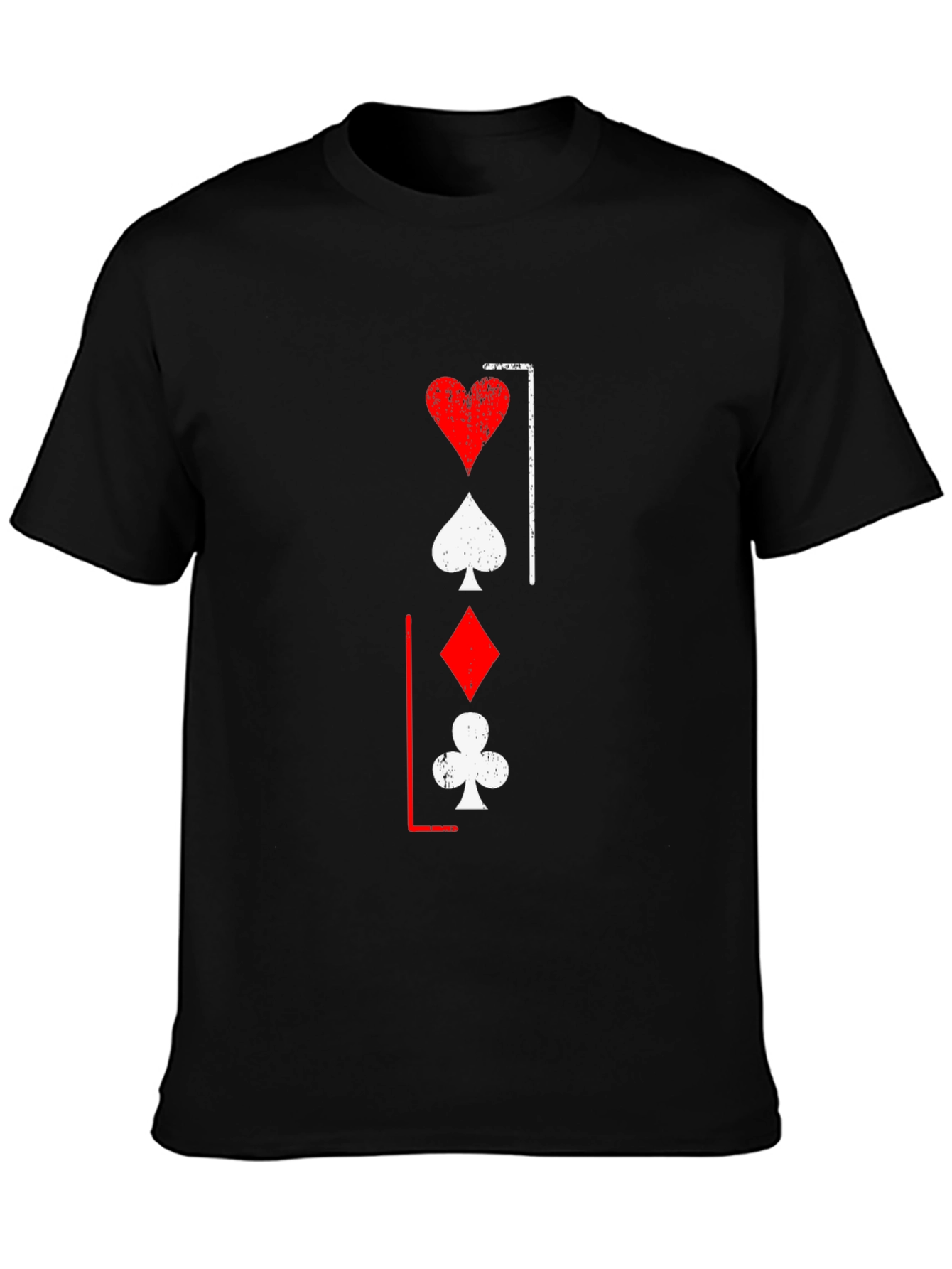 Playing Card Suit T-Shirt - Heart Spade Diamond Club