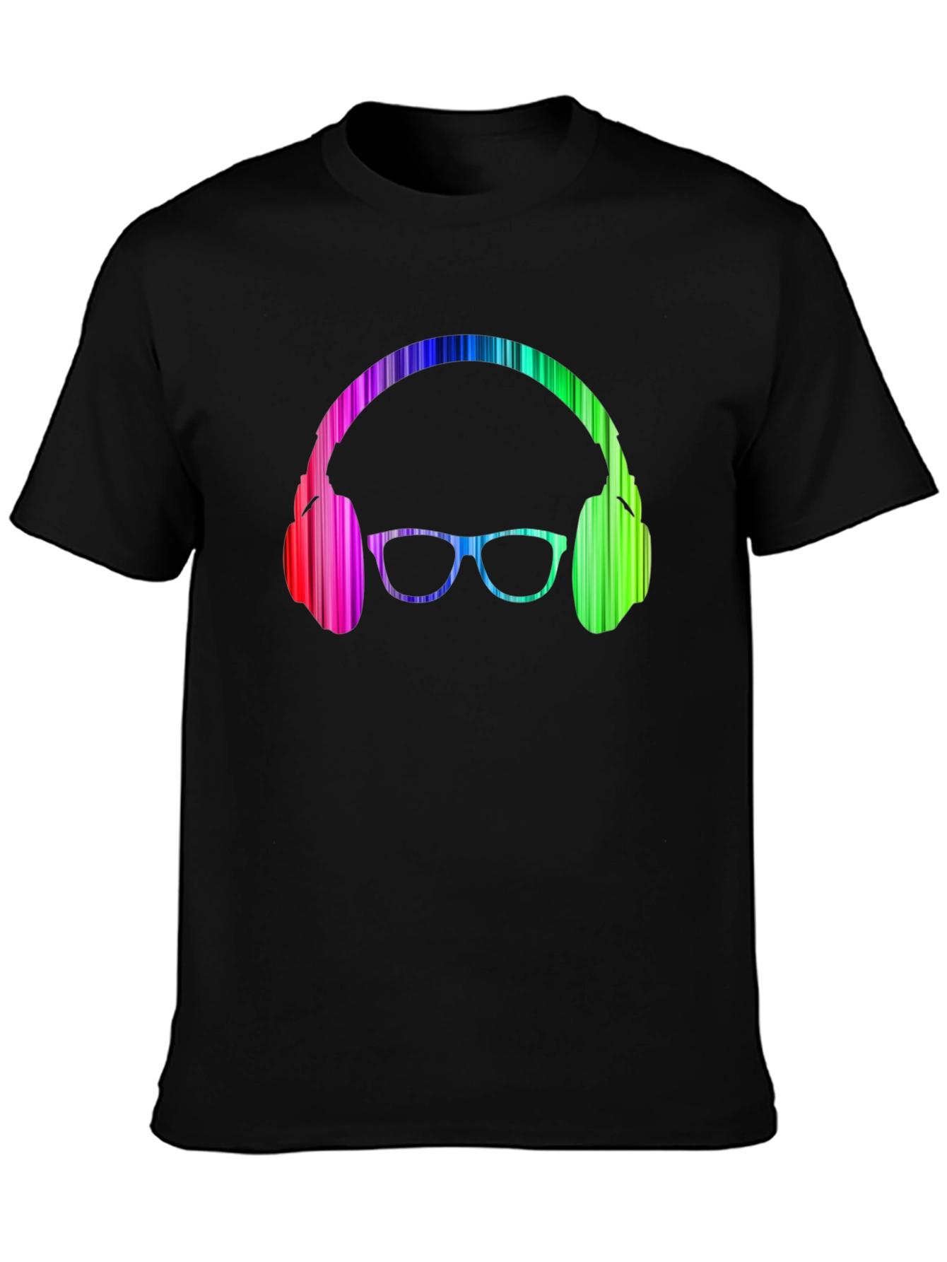Rainbow Headphones & Glasses Graphic Tee