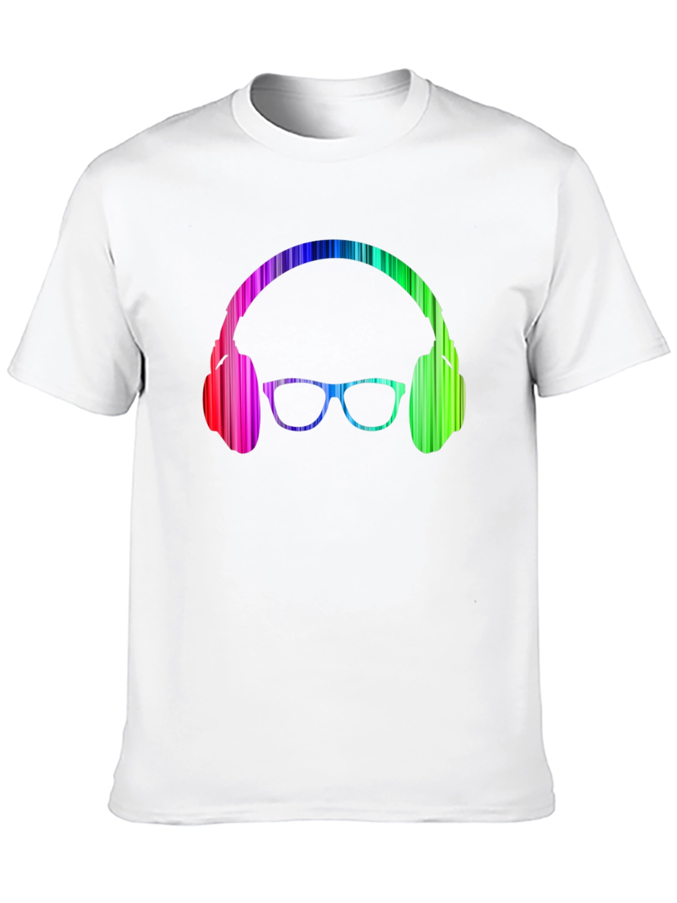Rainbow Headphones & Glasses Graphic Tee