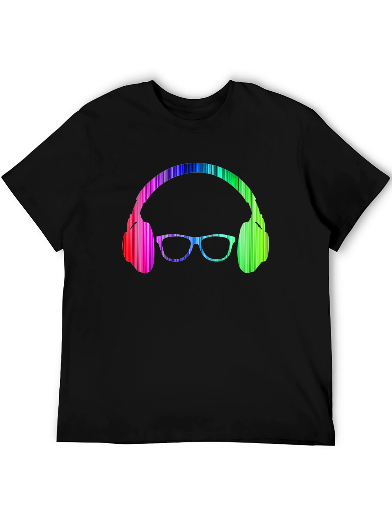 Rainbow Headphones & Glasses Graphic Tee