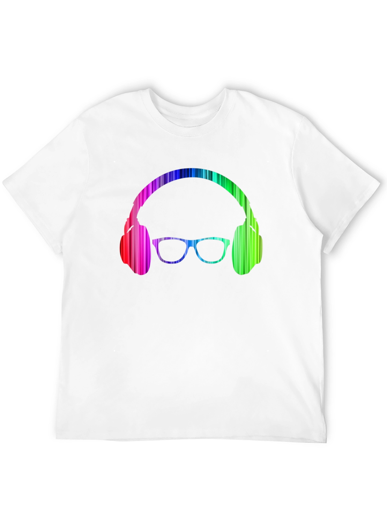 Rainbow Headphones & Glasses Graphic Tee
